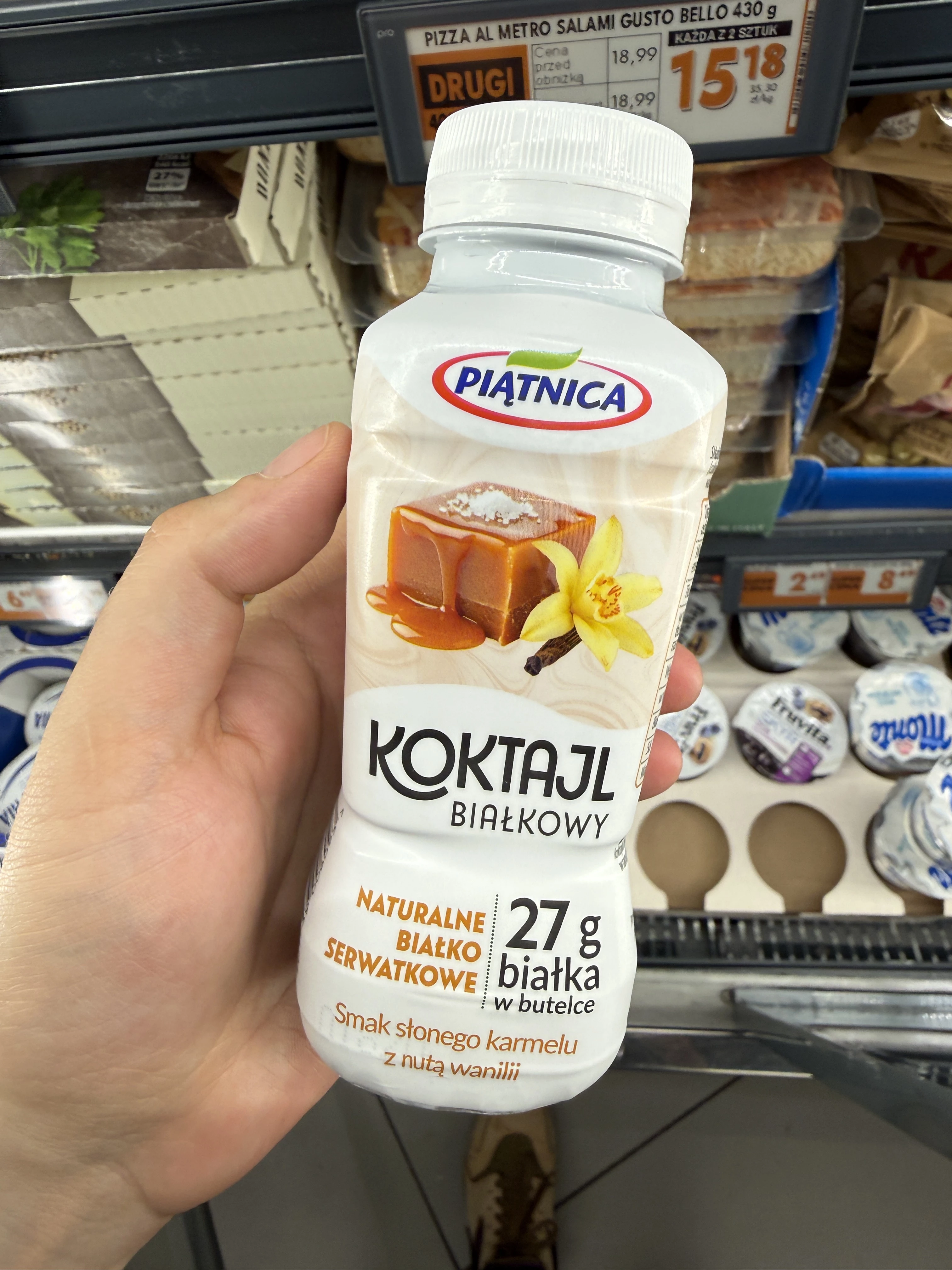 Piątnica Koktajl na bazie białka serwatkowego o smaku słonego karmelu z nutą wanilii | 250ml / 265g