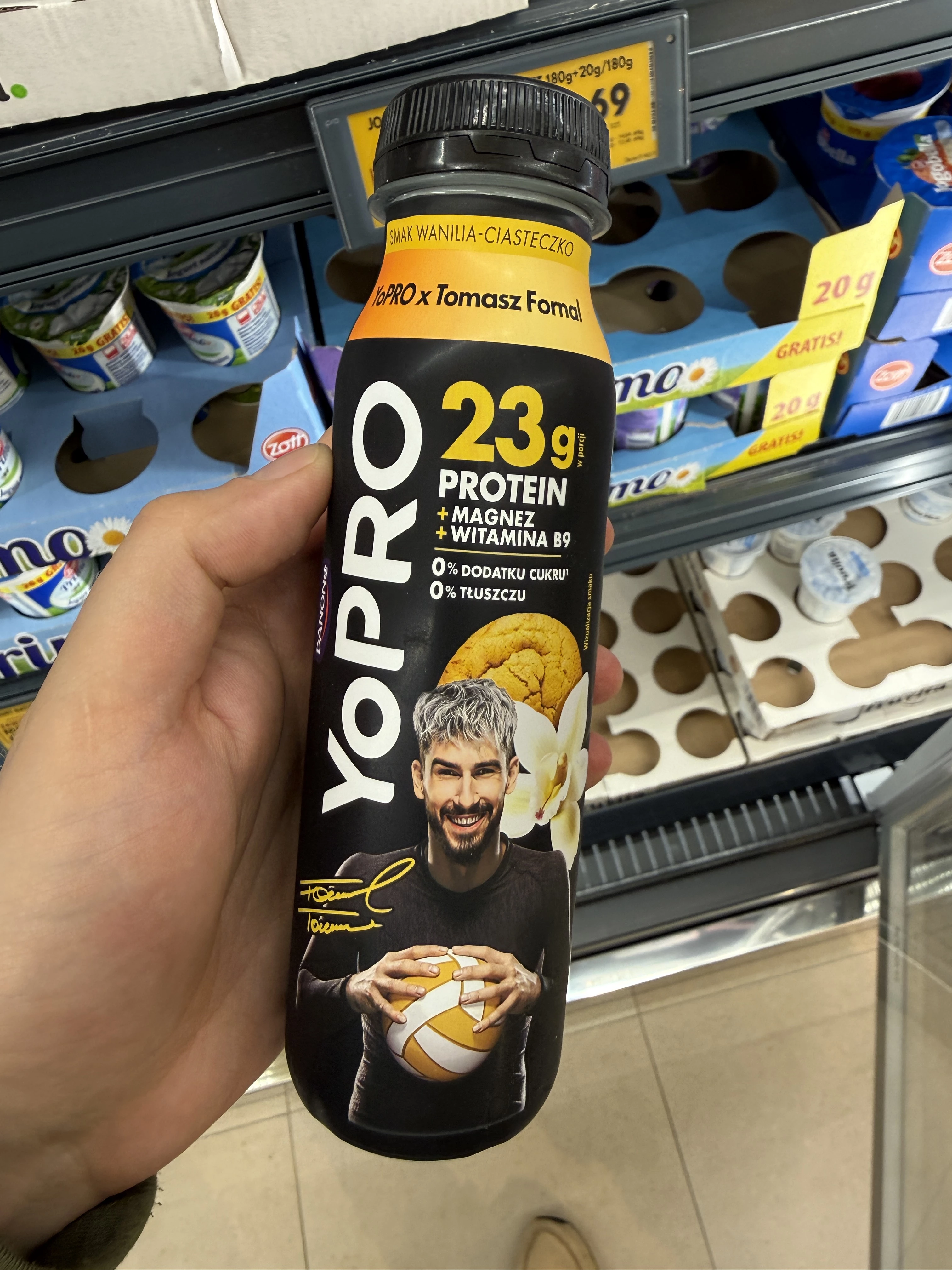 Danone YoPro Jogurt pitny smak wanilia-ciasteczko | 270g