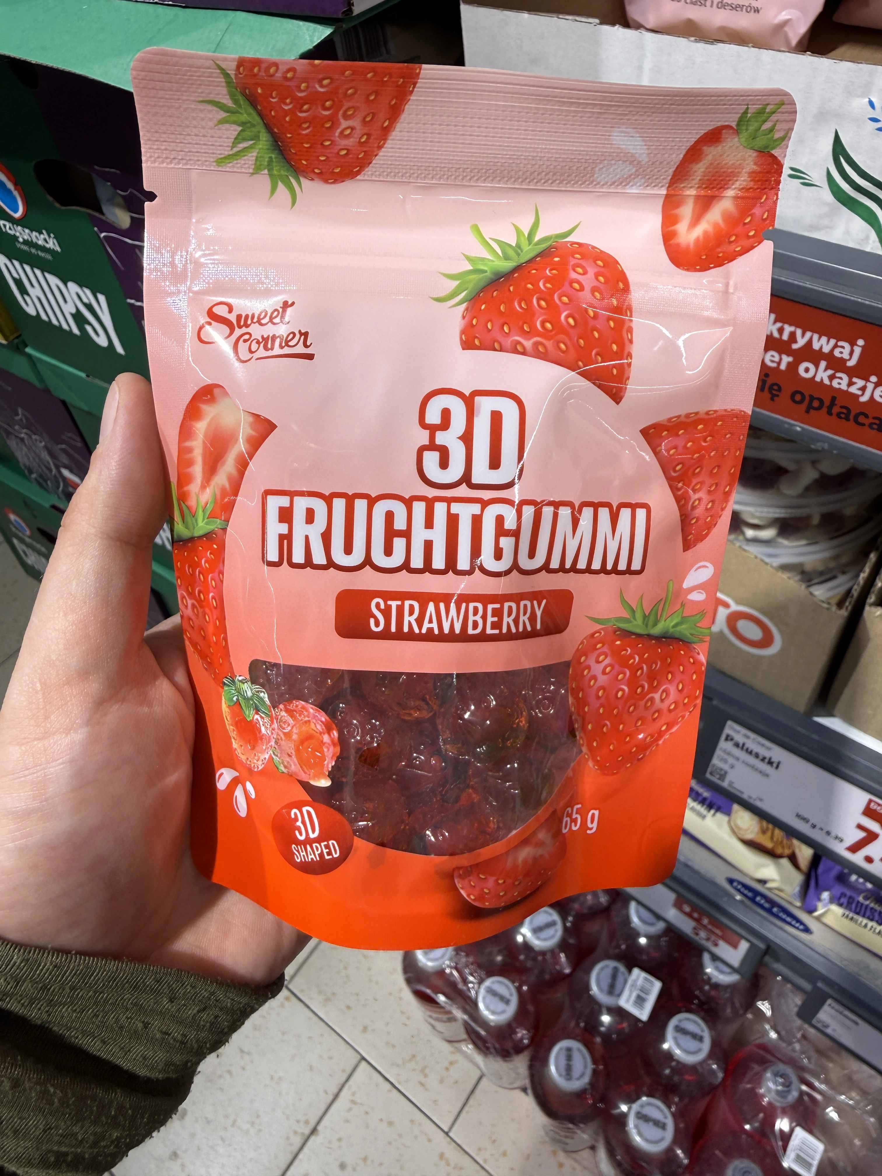 Sweet Corner 3D Fruchtgummi Strawberry | 65g
