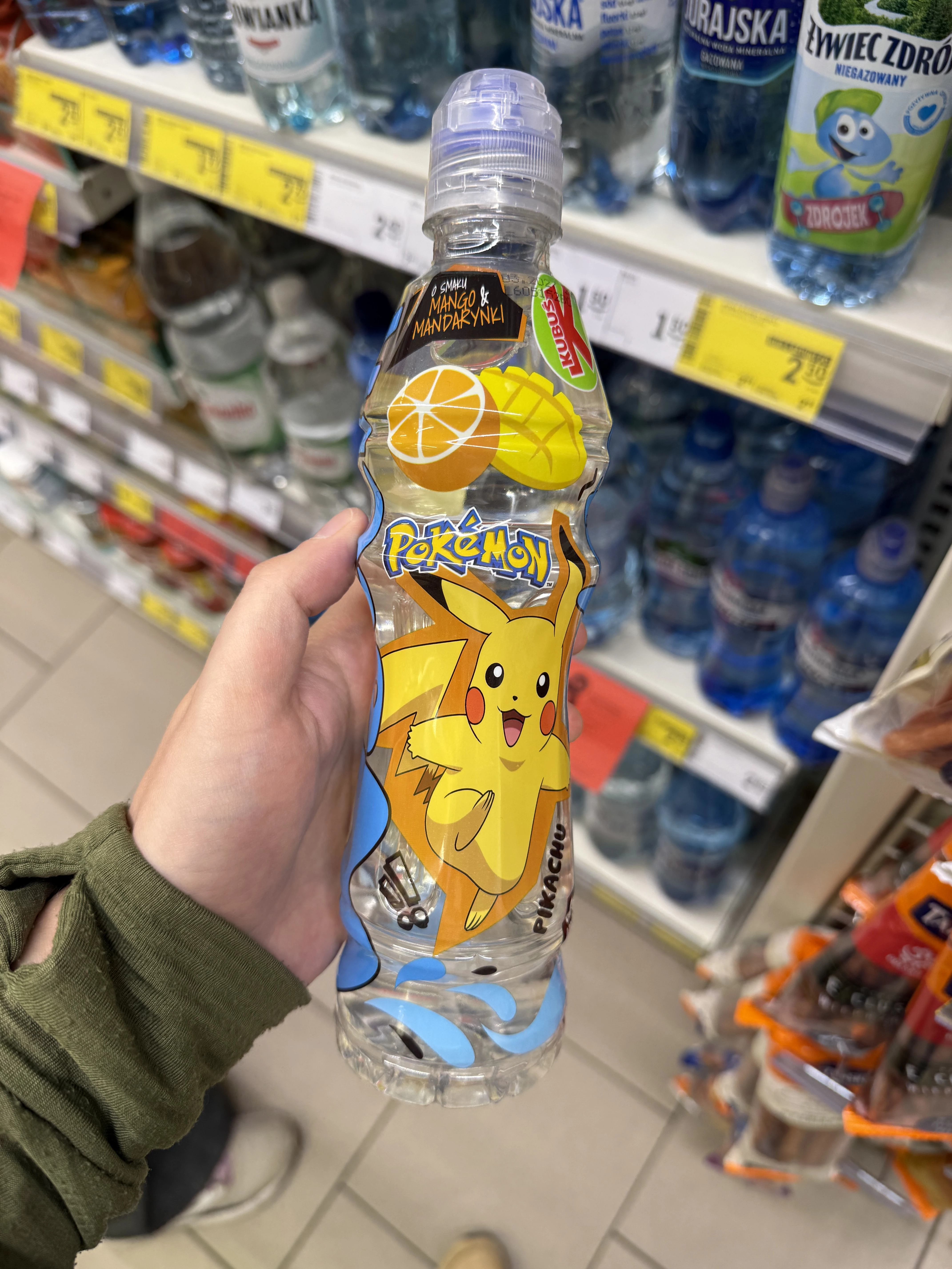 Kubuś Waterrr Pokémon mango i mandarynka | 500ml