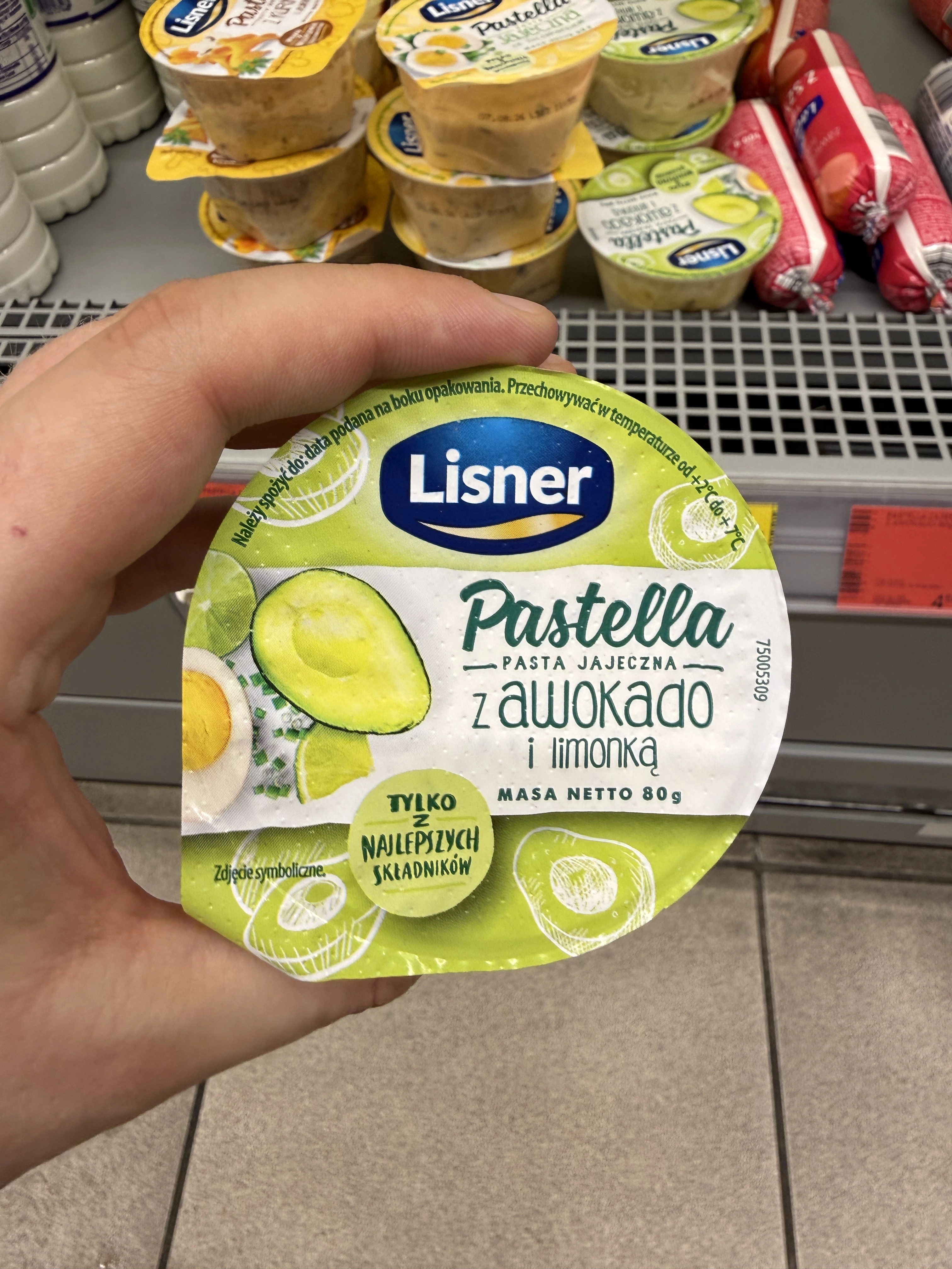 Lisner Pastella Pasta jajeczna z awokado i limonką | 80g