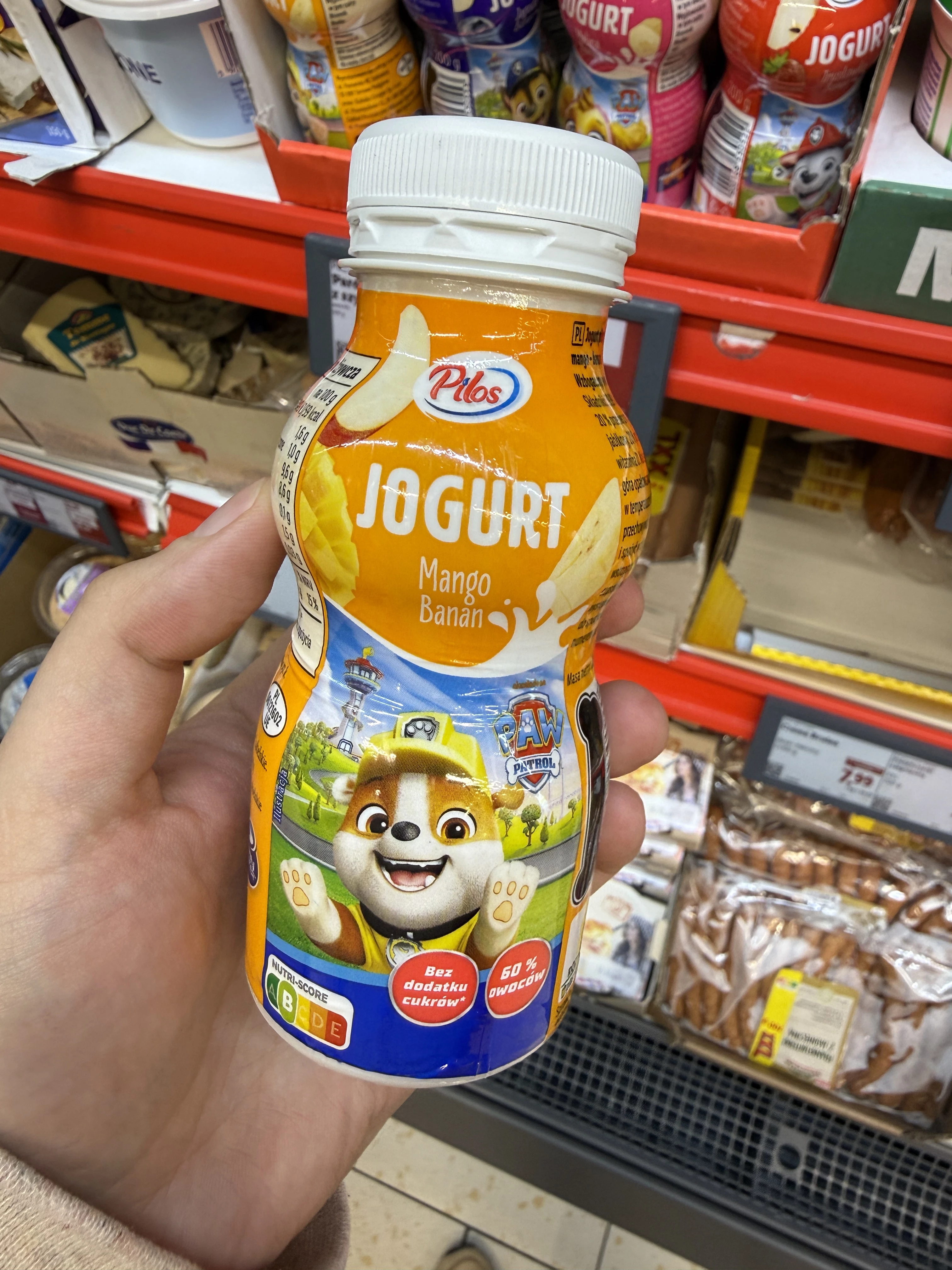 Pilos Piratki Jogurt pitny dla dzieci mango-banan | 200g