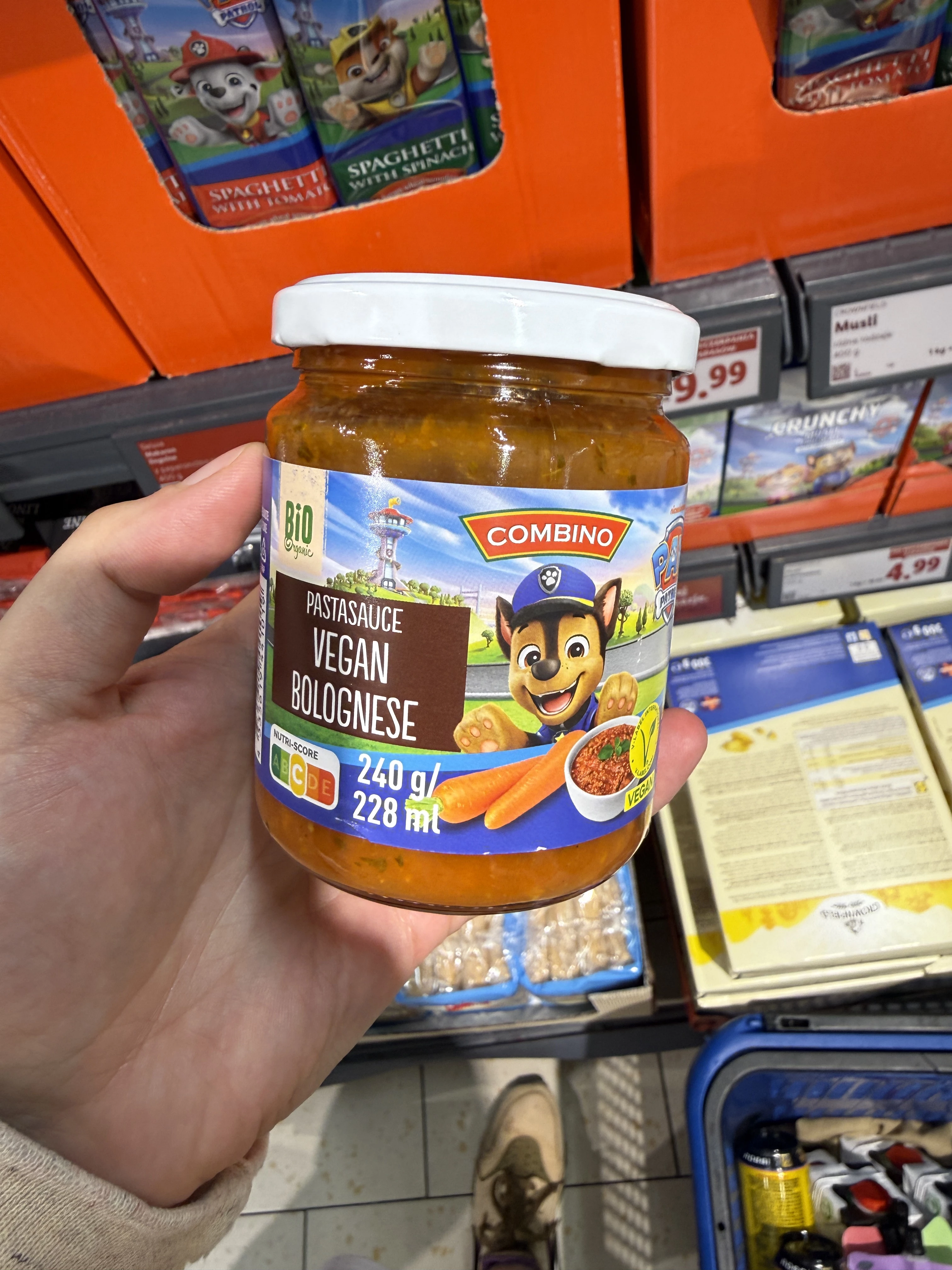 Combino Bio Pastasauce Vegan Bolognese Paw Patrol | 240g / 228ml