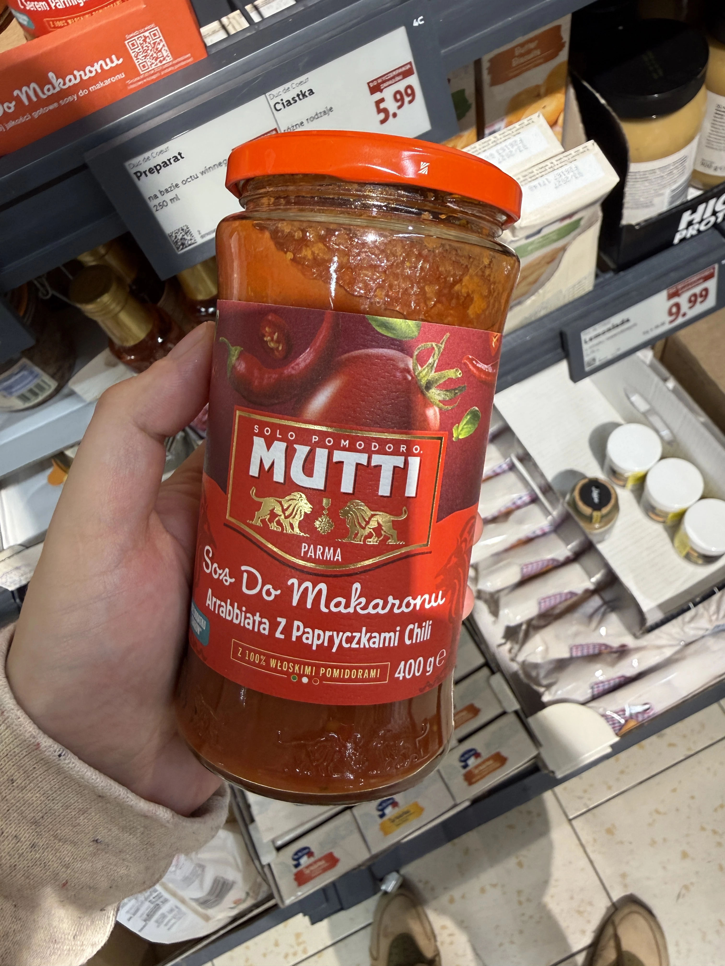 Mutti Sos do makaronu Arrabbiata z papryczkami chili | 400g