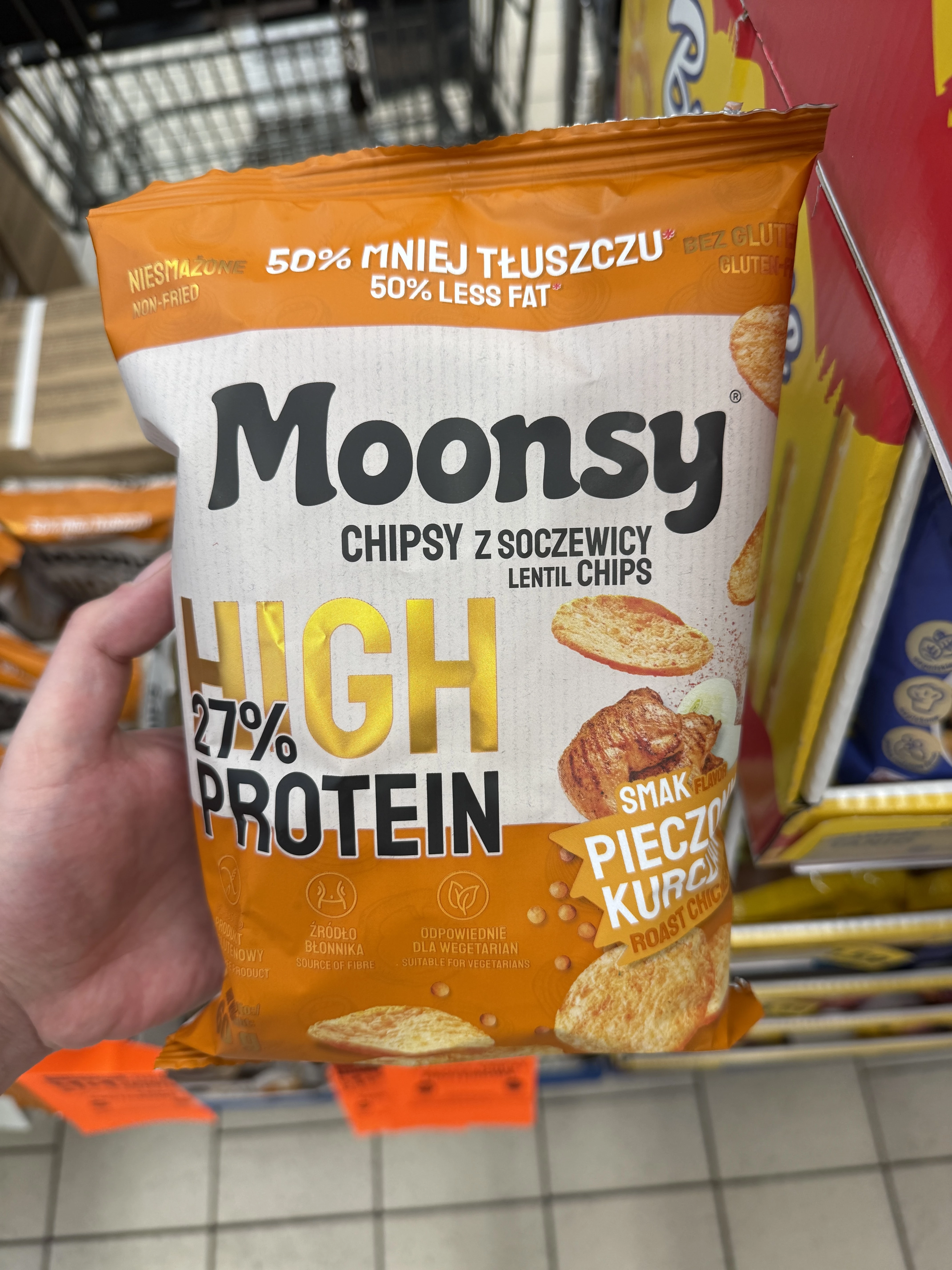 Moonsy Chipsy z soczewicy pieczony kurczak | 60g
