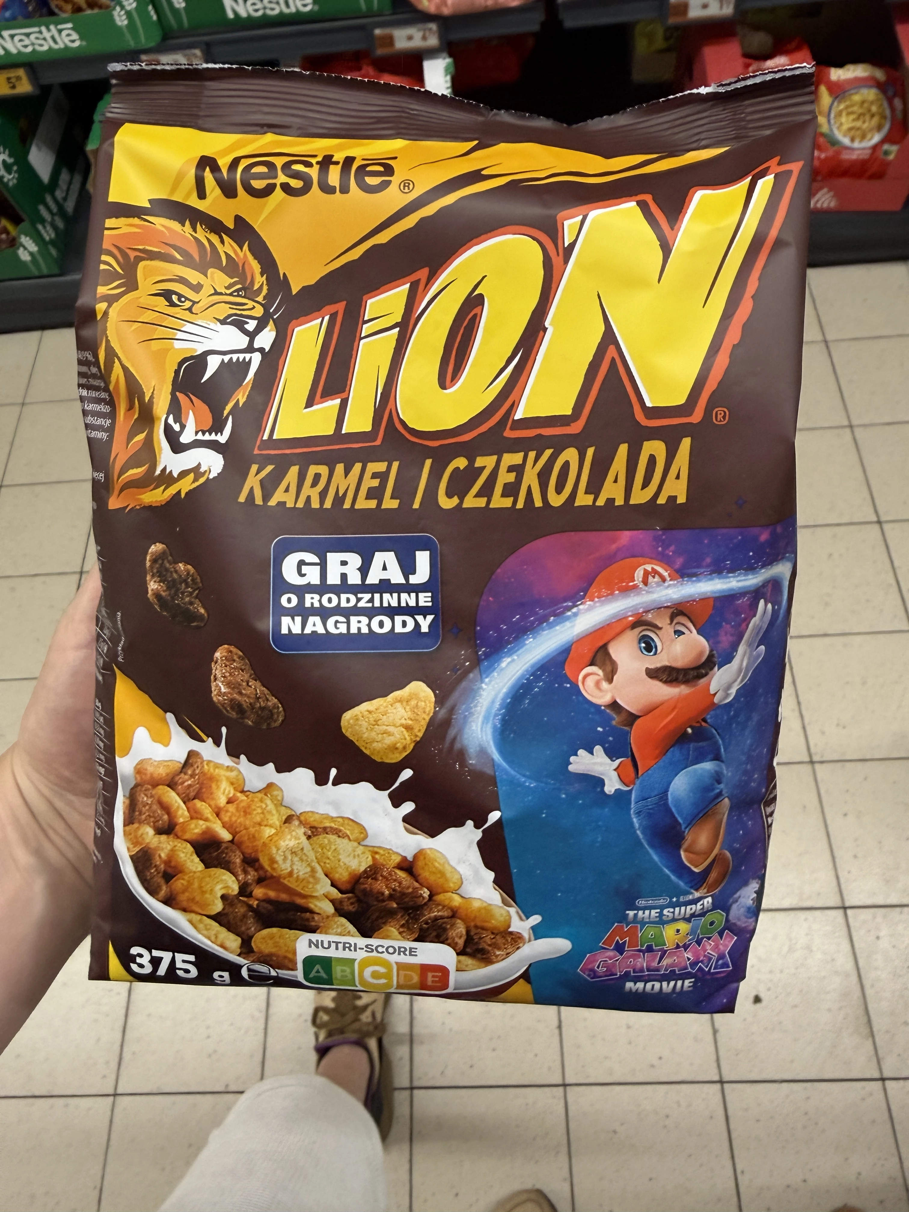 Nestlé Lion Karmel i Czekolada The Super Mario Galaxy Movie | 375g
