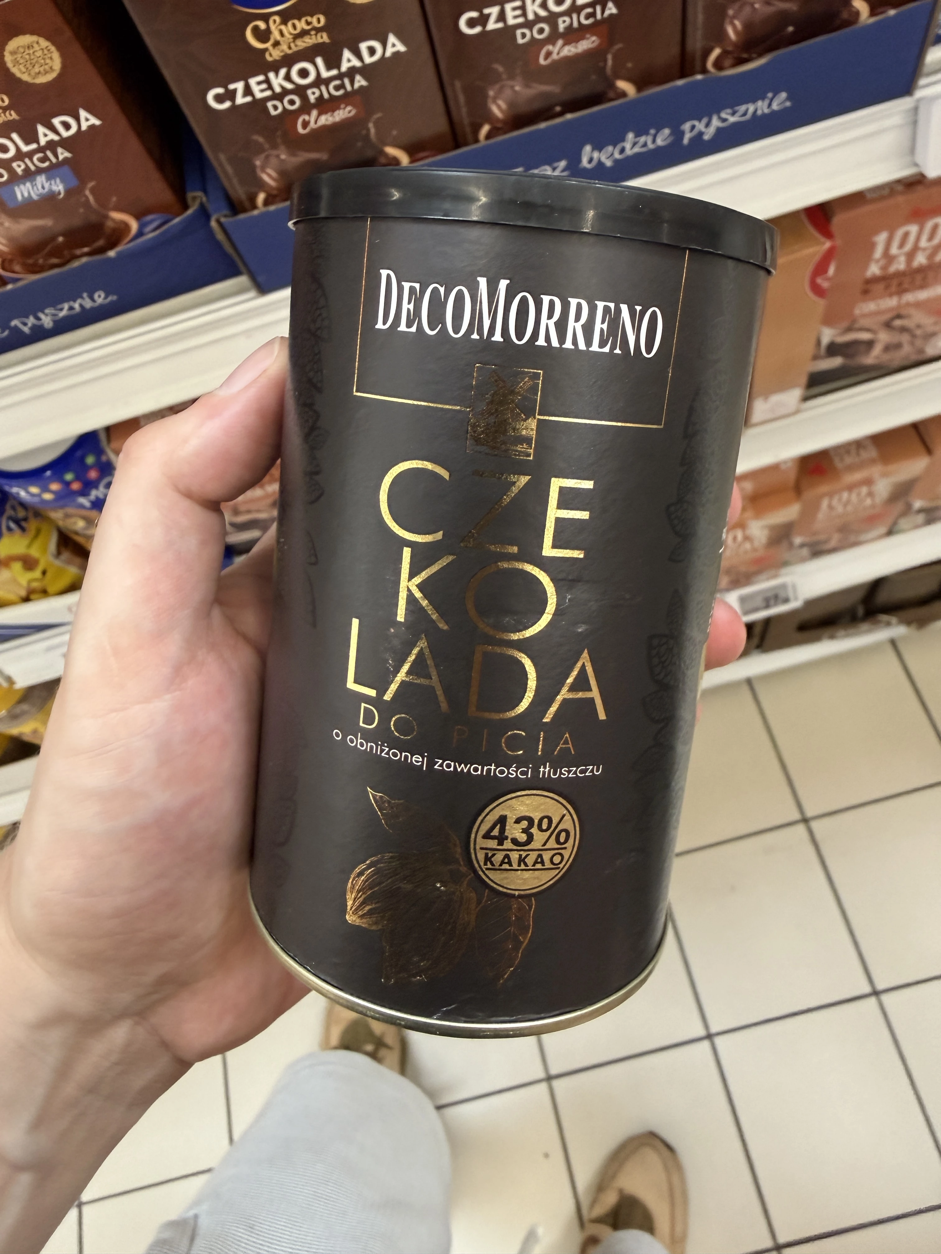 DecoMorreno Czekolada do Picia o Obniżonej Zawartości Tłuszczu 43% Kakao | 200g