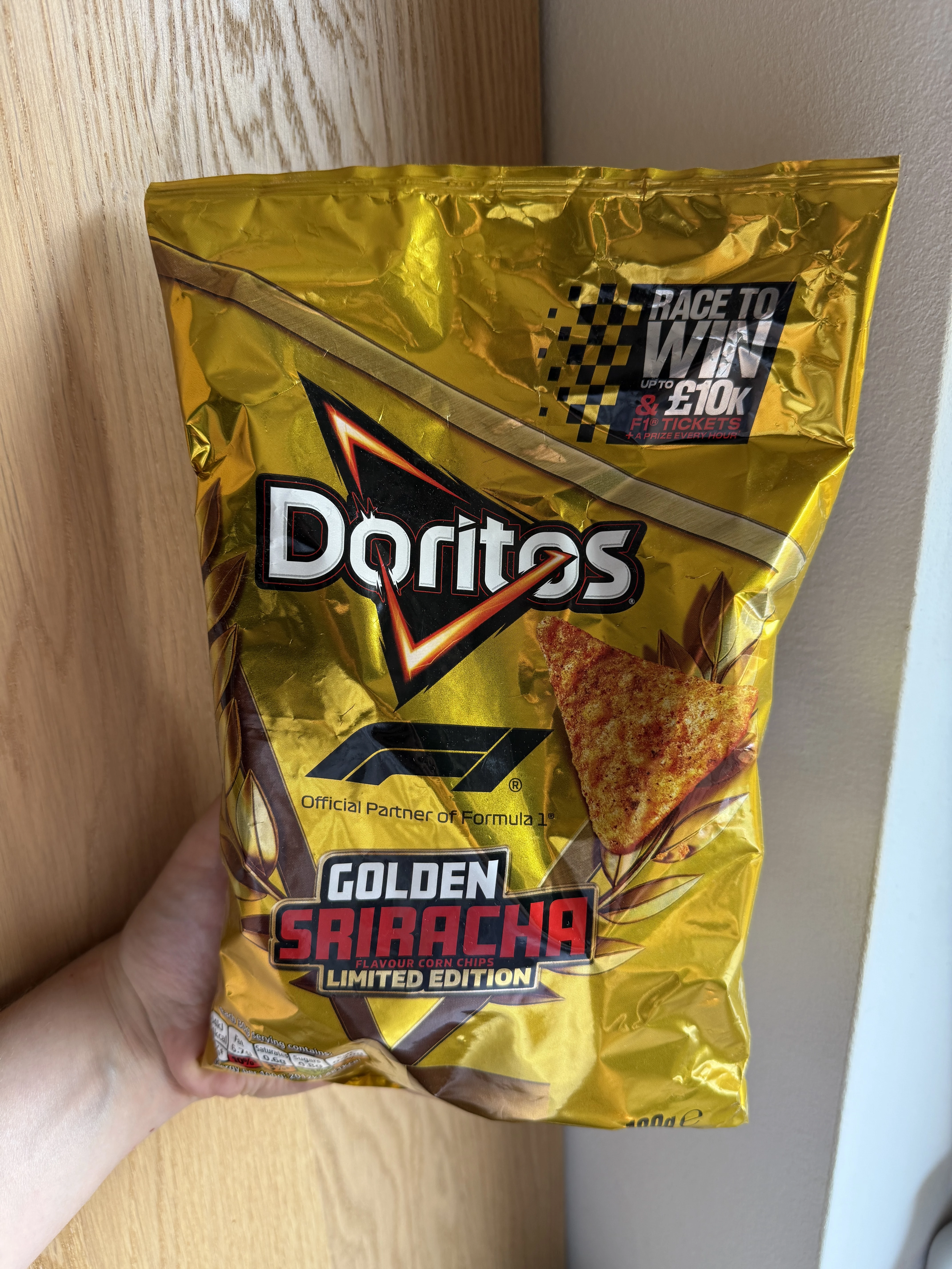 Doritos Golden Sriracha F1 Limited Edition Crisps | 180g