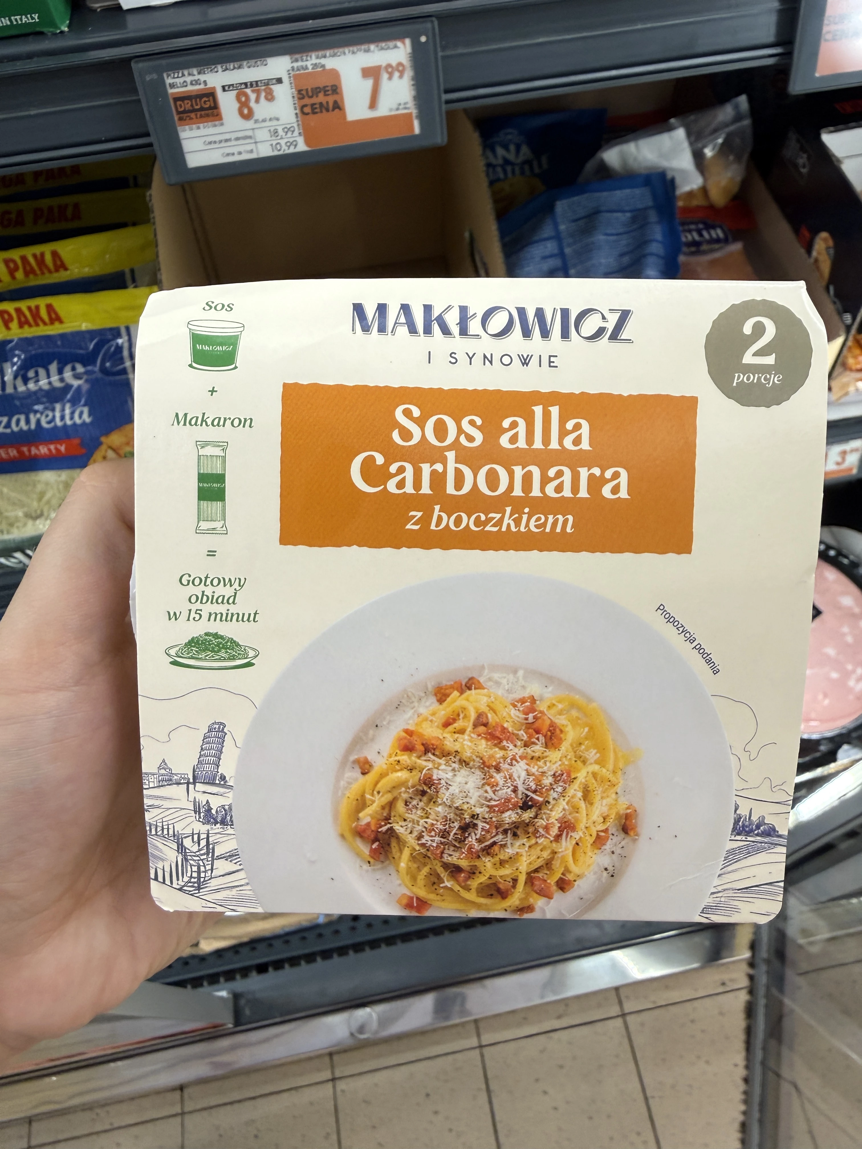Makłowicz i Synowie Sos alla Carbonara z boczkiem | 380g