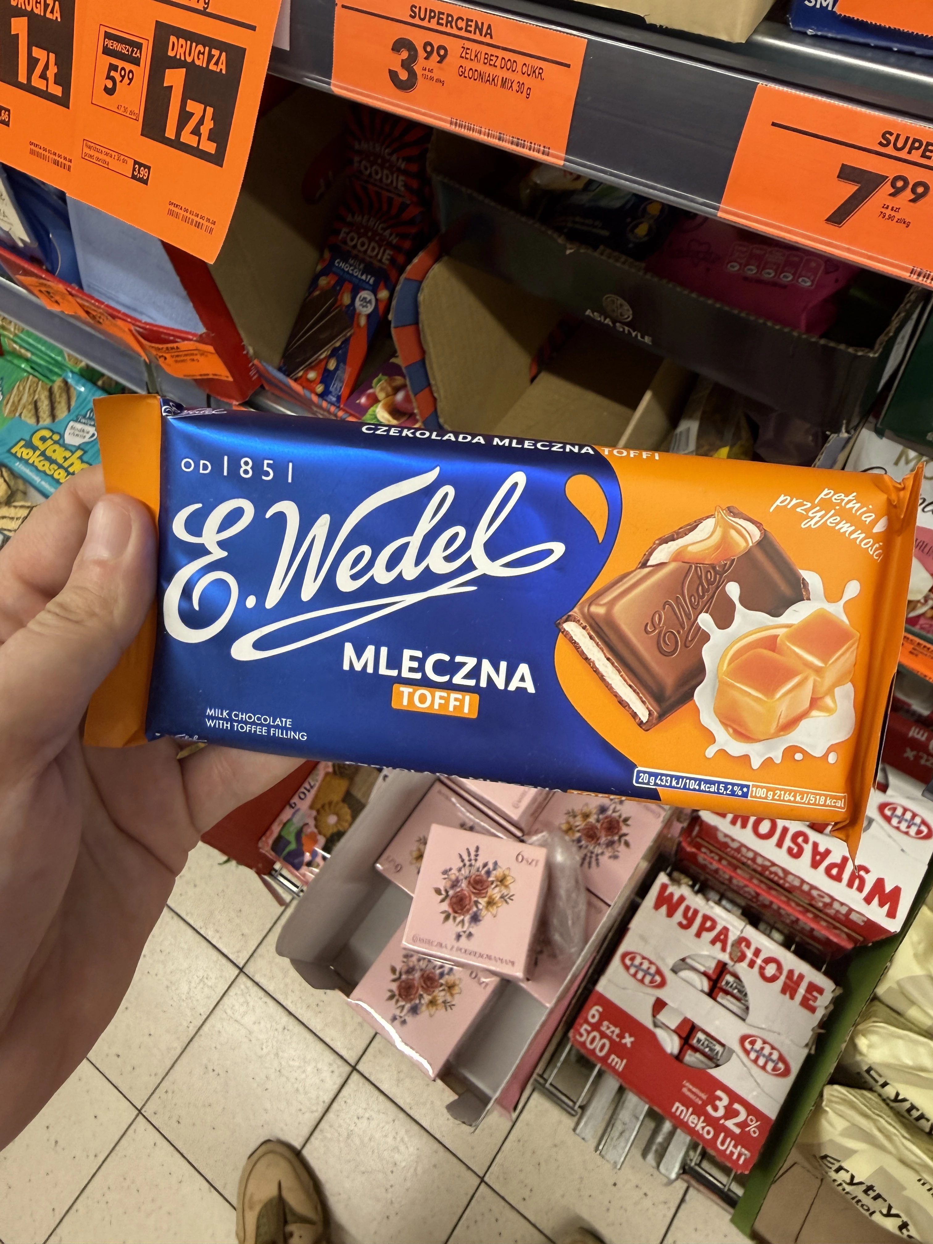 E. Wedel Czekolada mleczna toffi | 100g