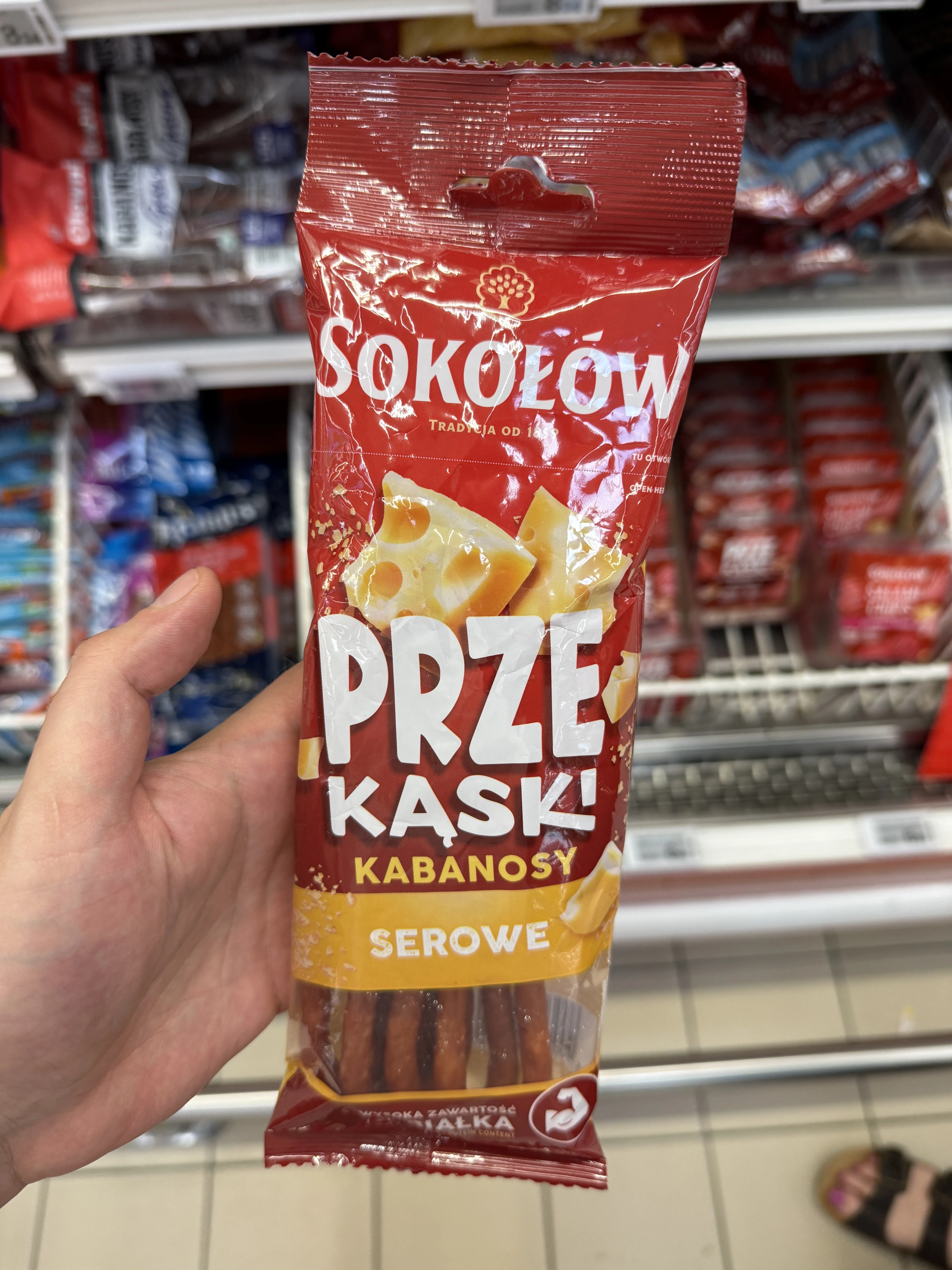 Sokołów Przekąski Kabanosy Serowe | 80g