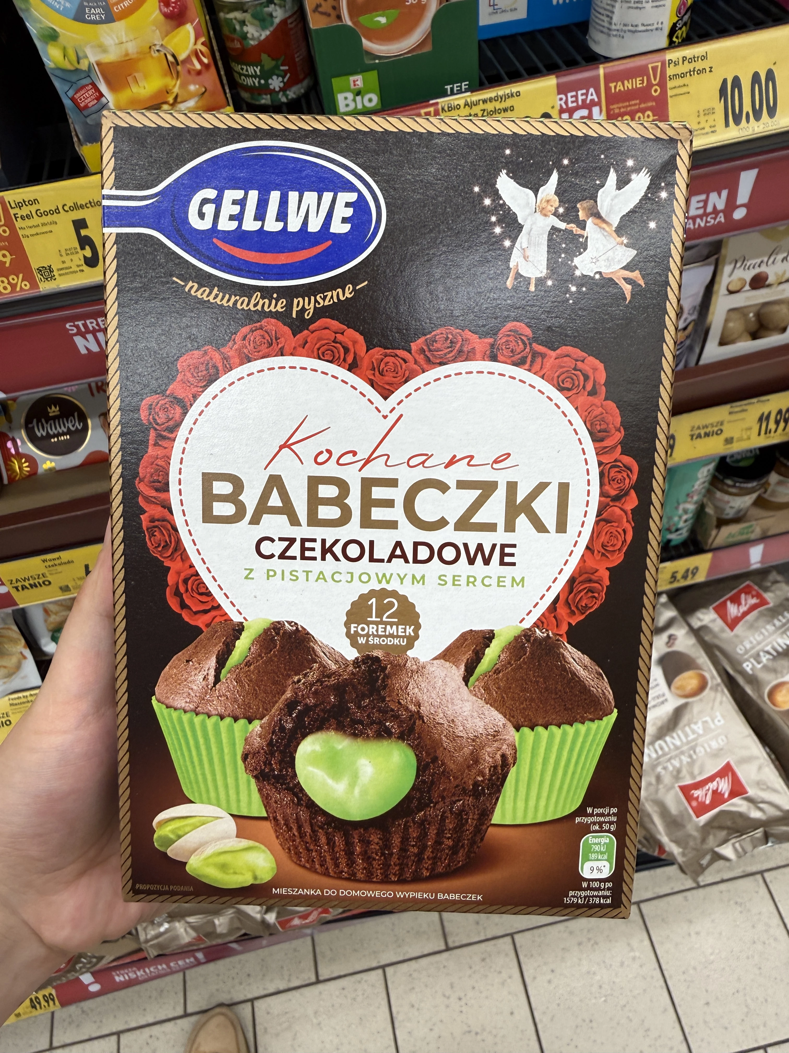 Gellwe Kochane Babeczki Czekoladowe z Pistacjowym Sercem | 274g