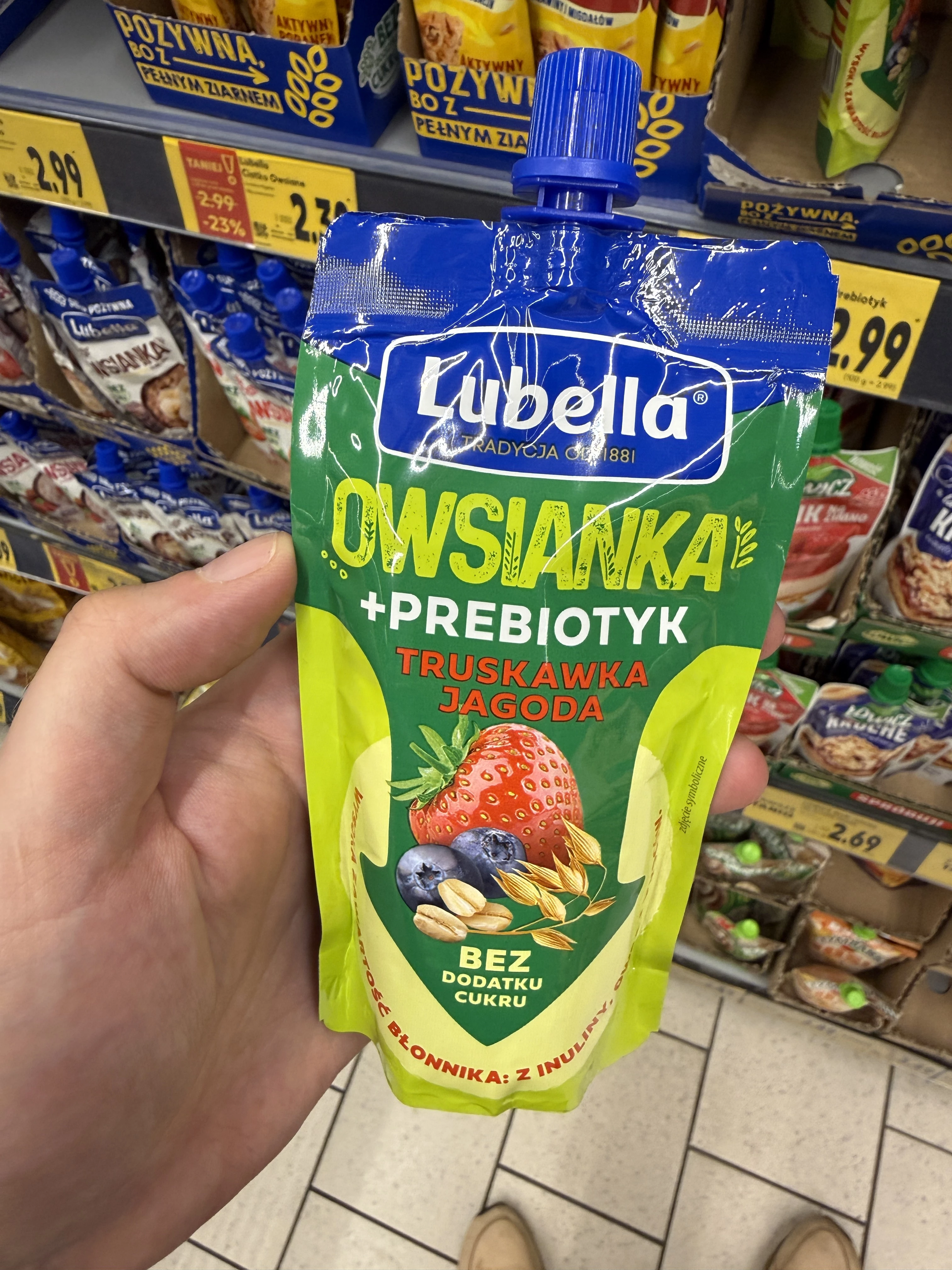 Lubella Owsianka Prebiotyk Truskawka Jagoda | 100g
