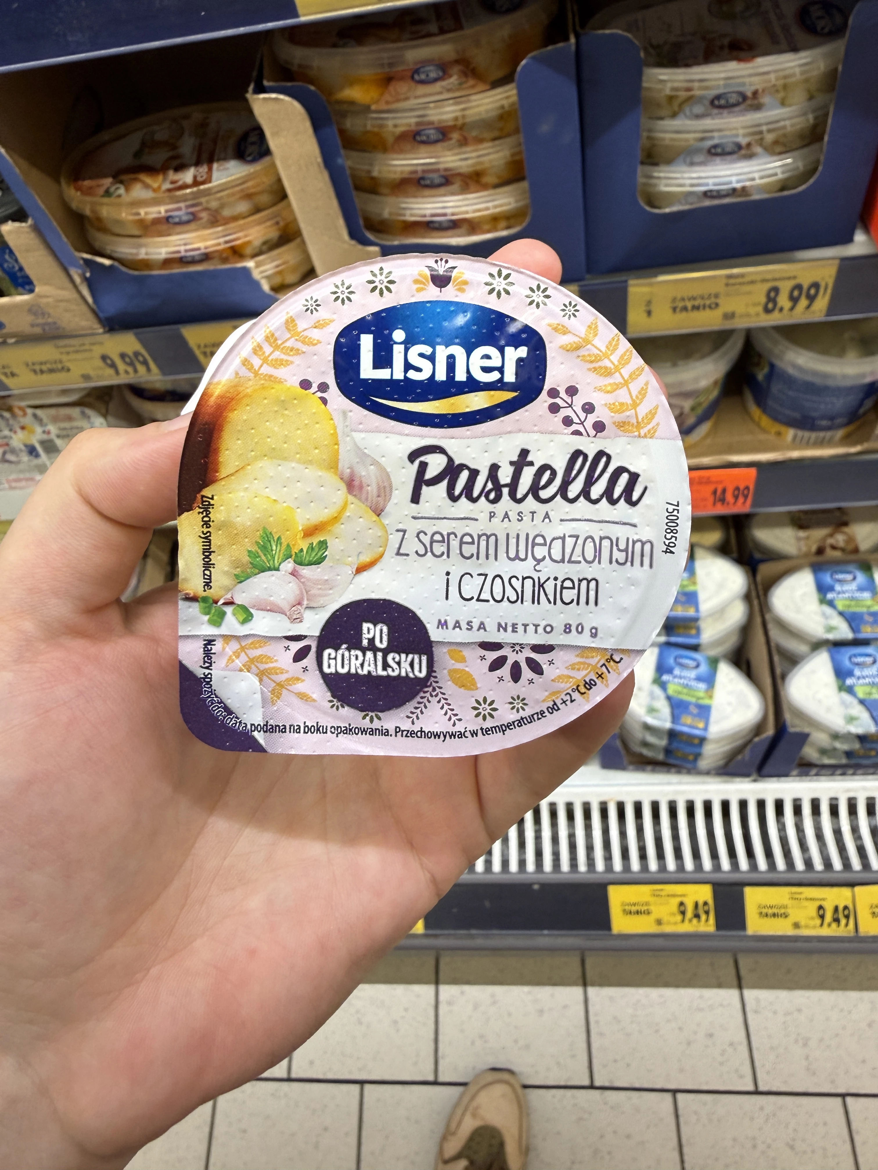 Lisner Pastella pasta z serem wędzonym i czosnkiem po góralsku | 80g