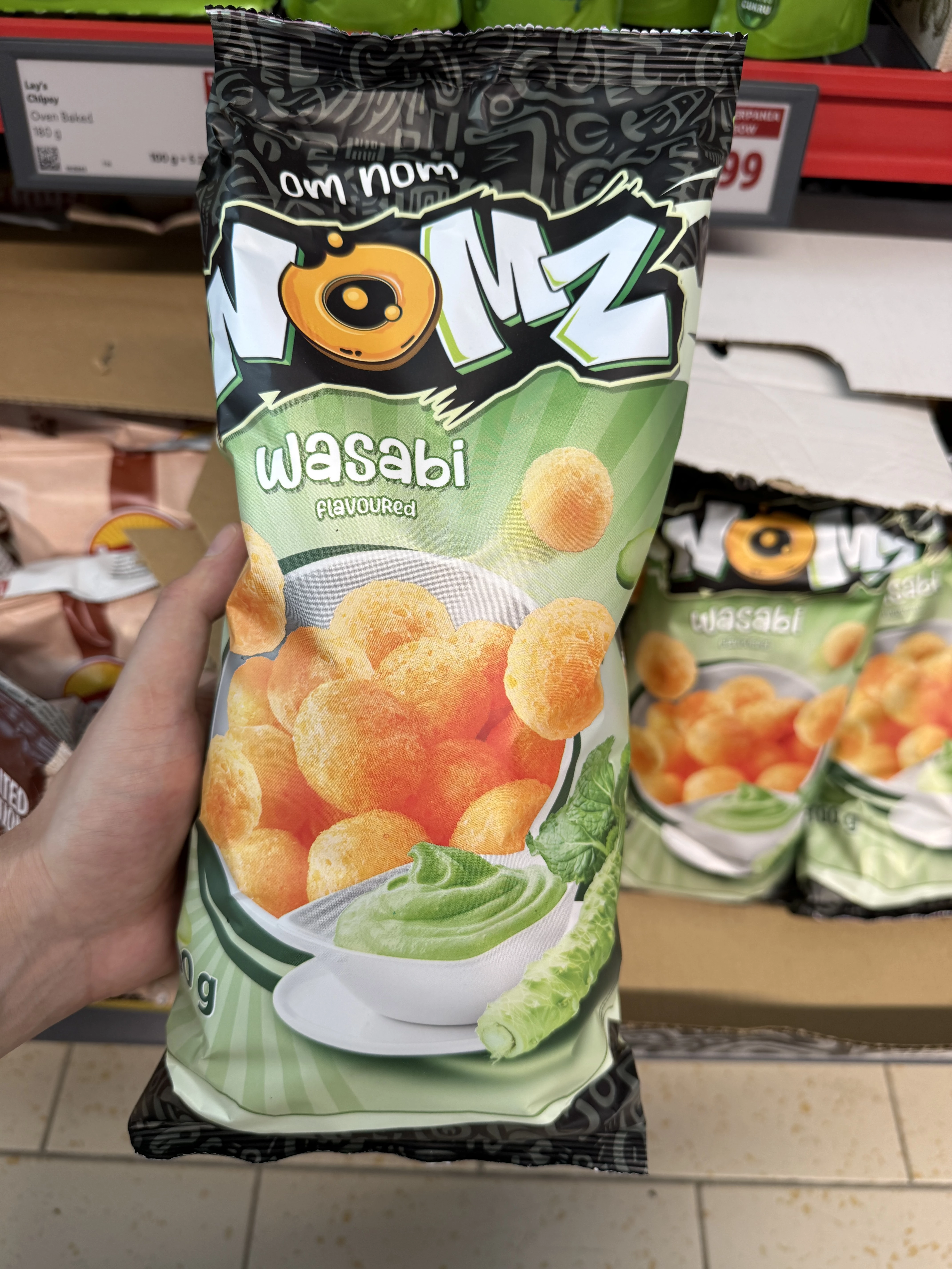 NOMZ kulki kukurydziane o smaku wasabi | 100g