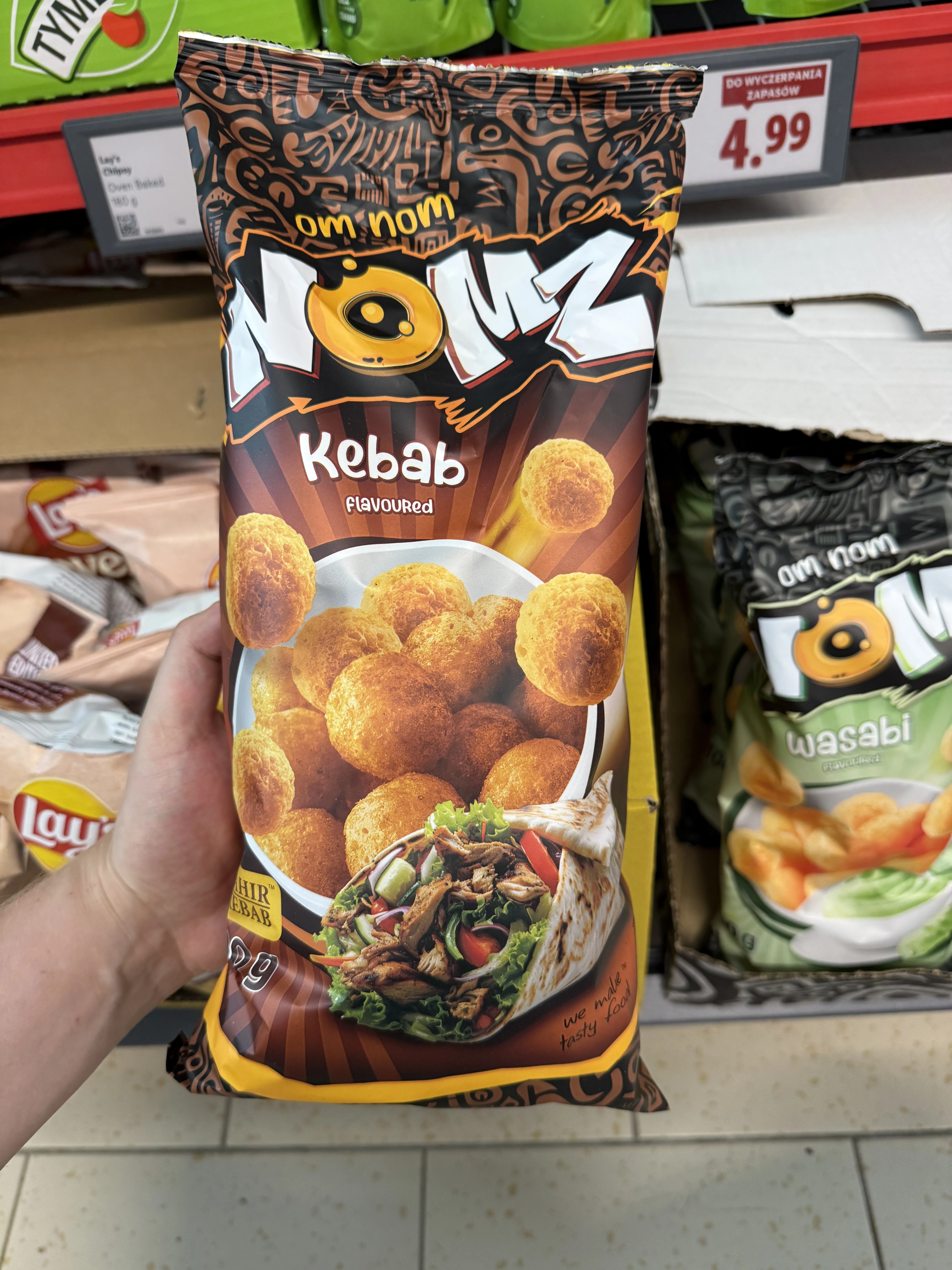 NOMZ Kulki kukurydziane o smaku kebaba | 100g
