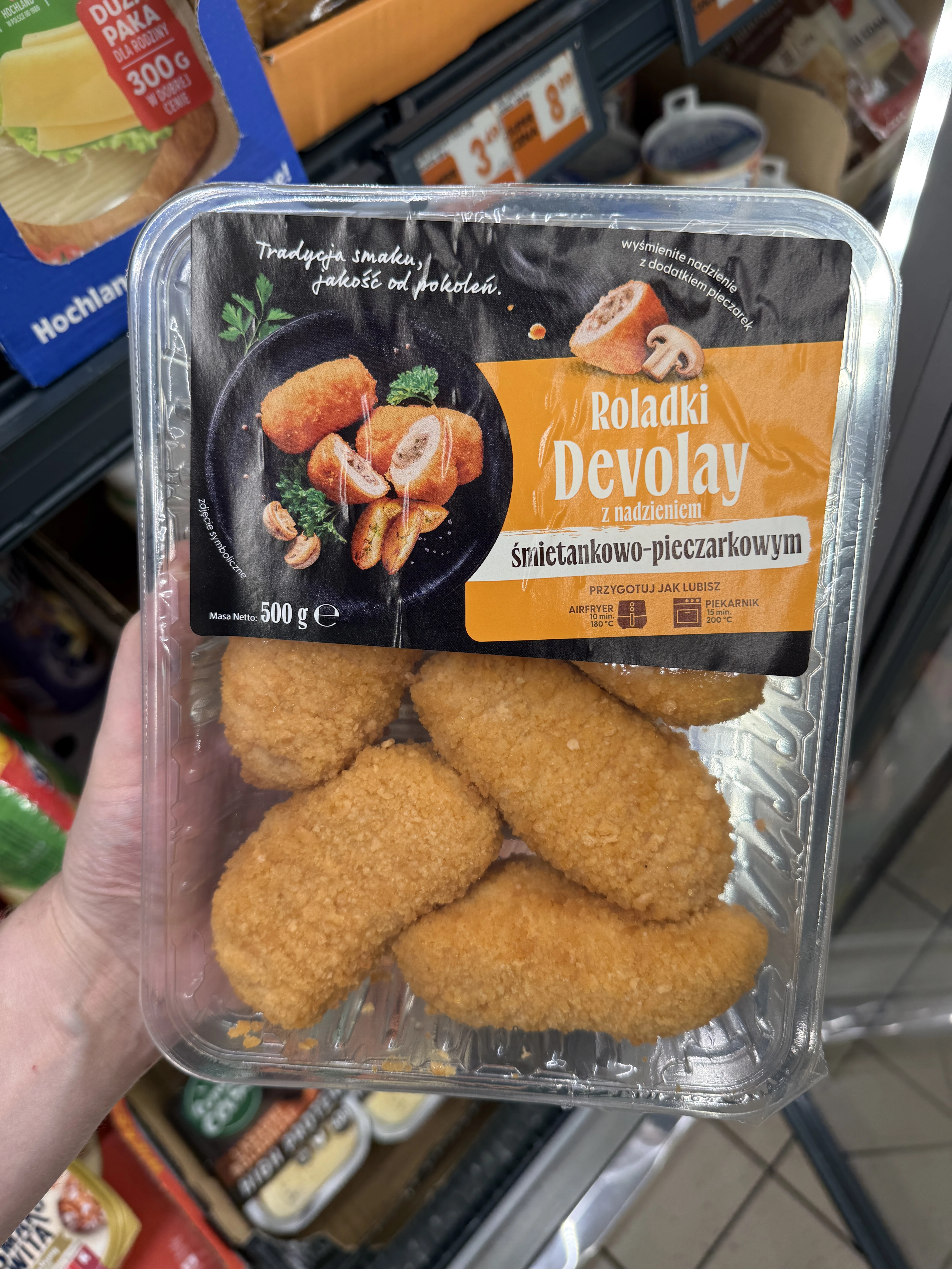 Roladki Devolay z nadzieniem śmietankowo-pieczarkowym | 500g