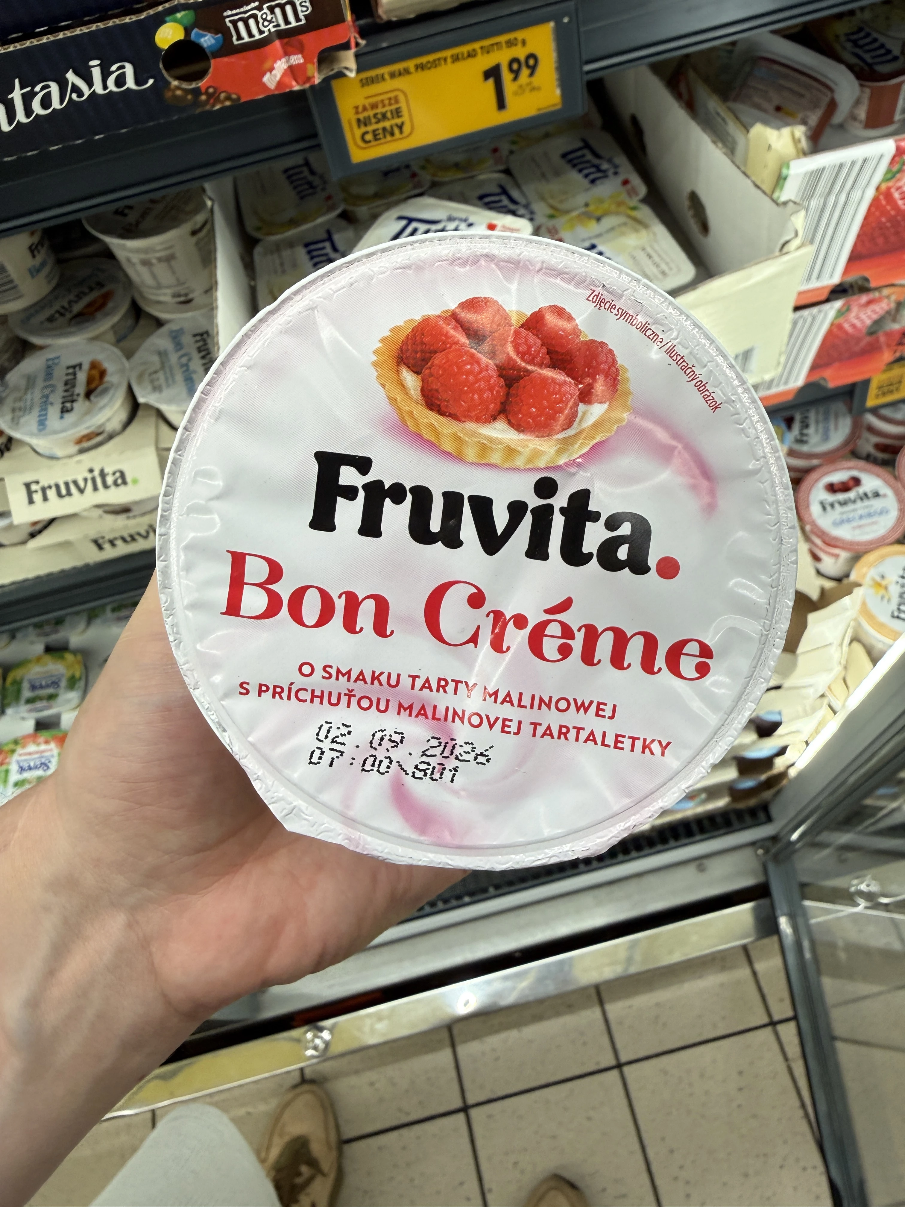 Fruvita Bon Creme jogurt o smaku tarty malinowej | 250g