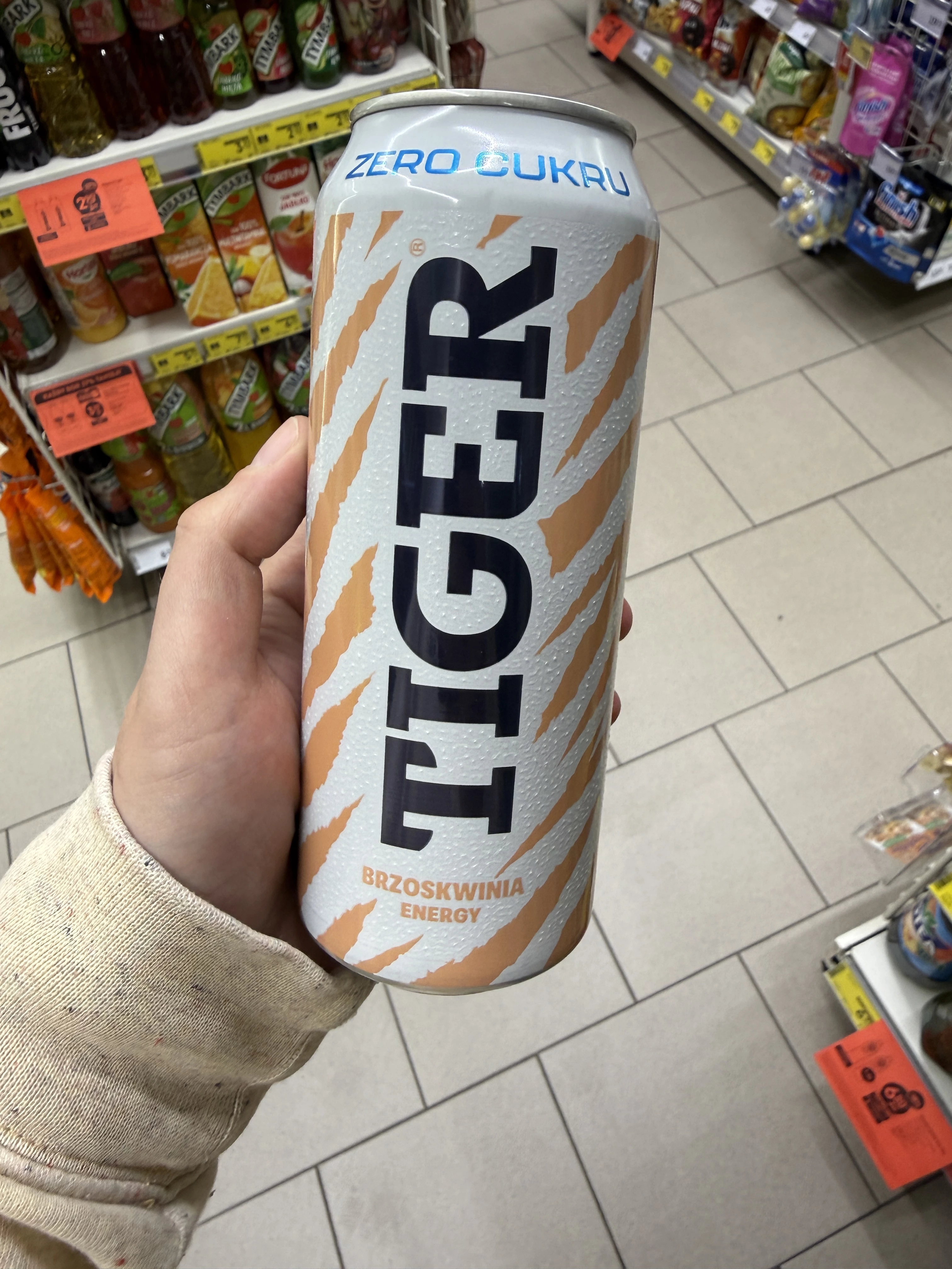 Tiger Brzoskwinia Energy Zero Cukru | 500ml