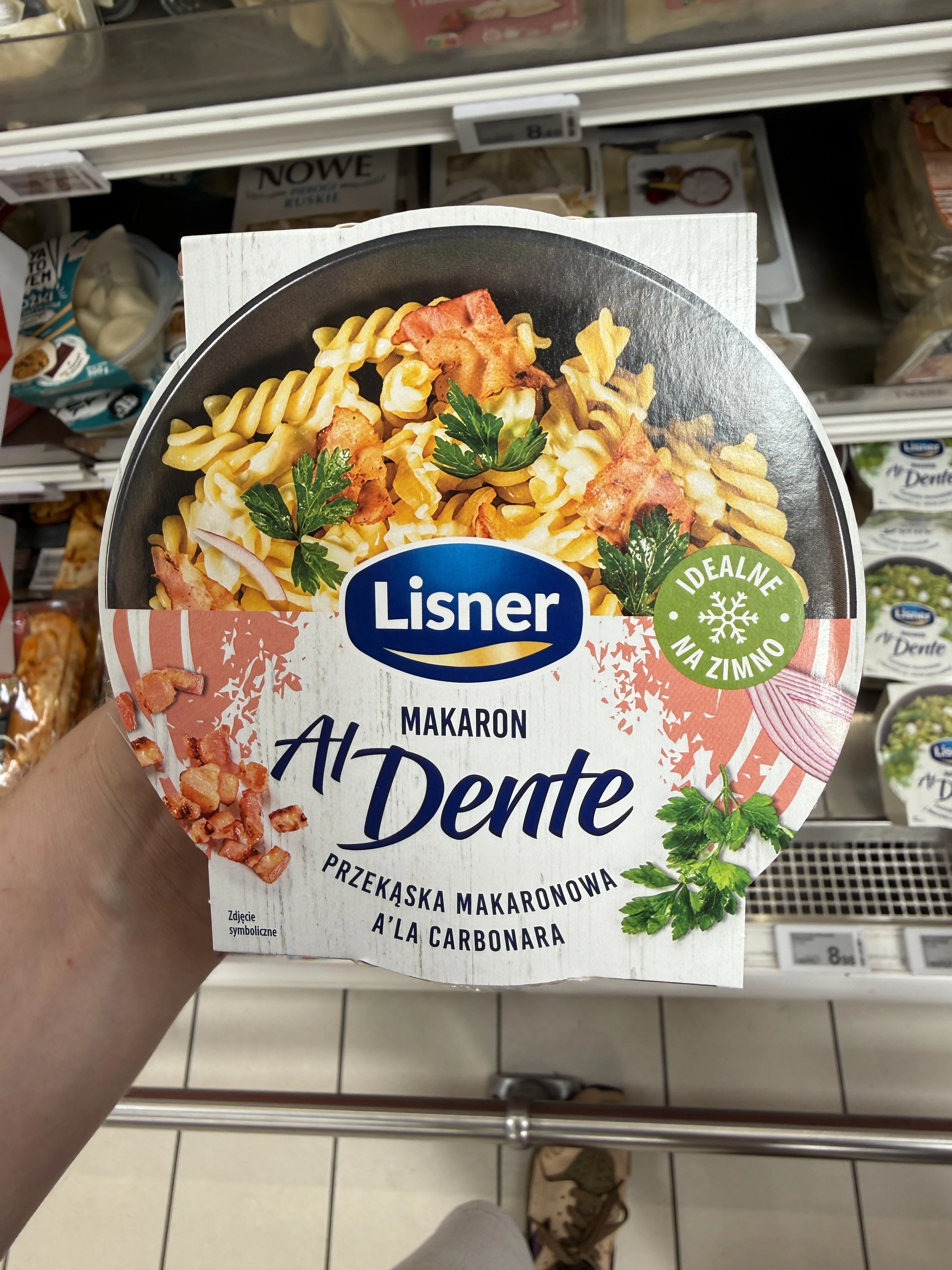 Lisner Al Dente Sałatka makaronowa carbonara z boczkiem | 220g