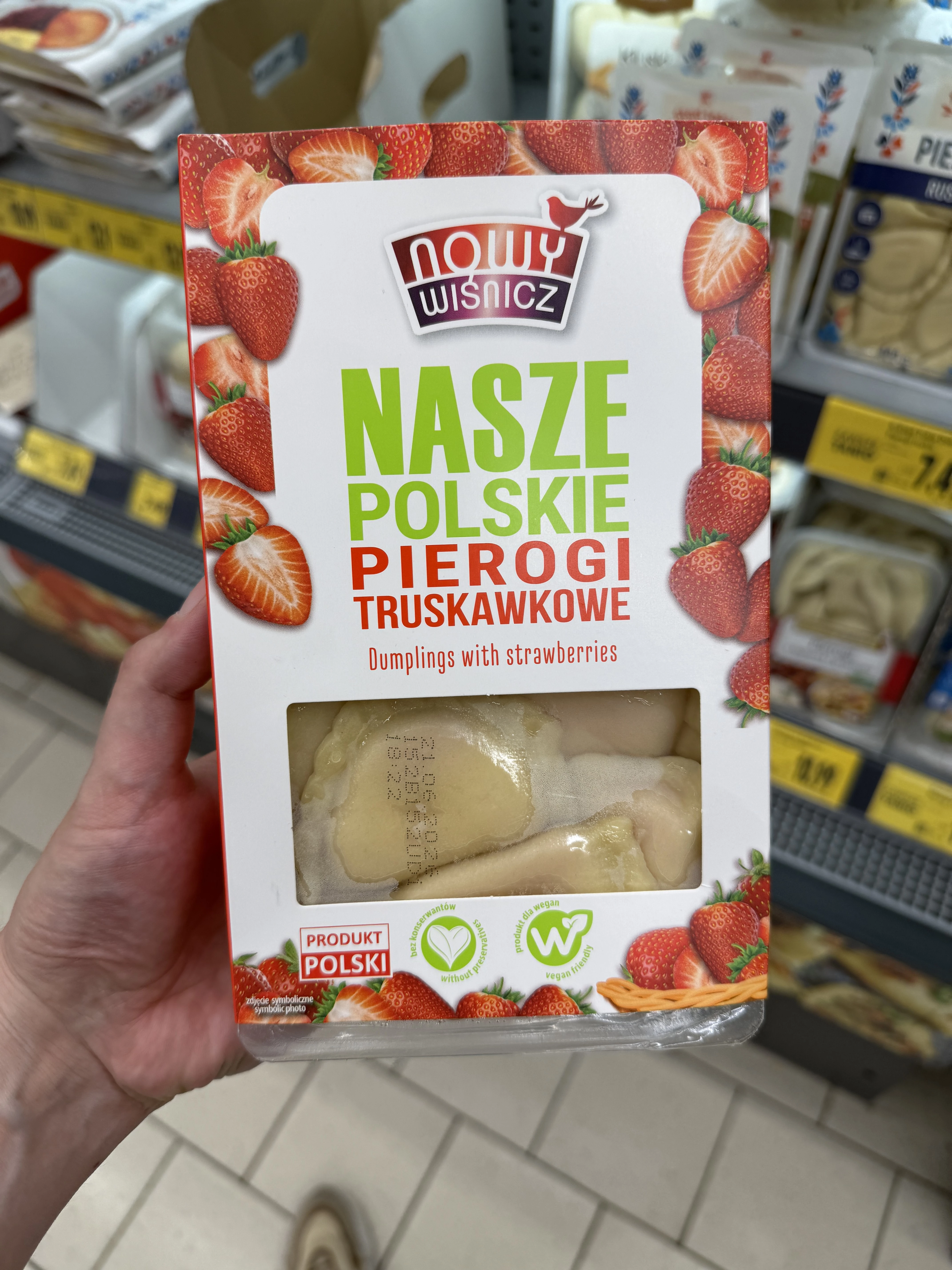 Nowy Wiśnicz pierogi z truskawkami | 350g