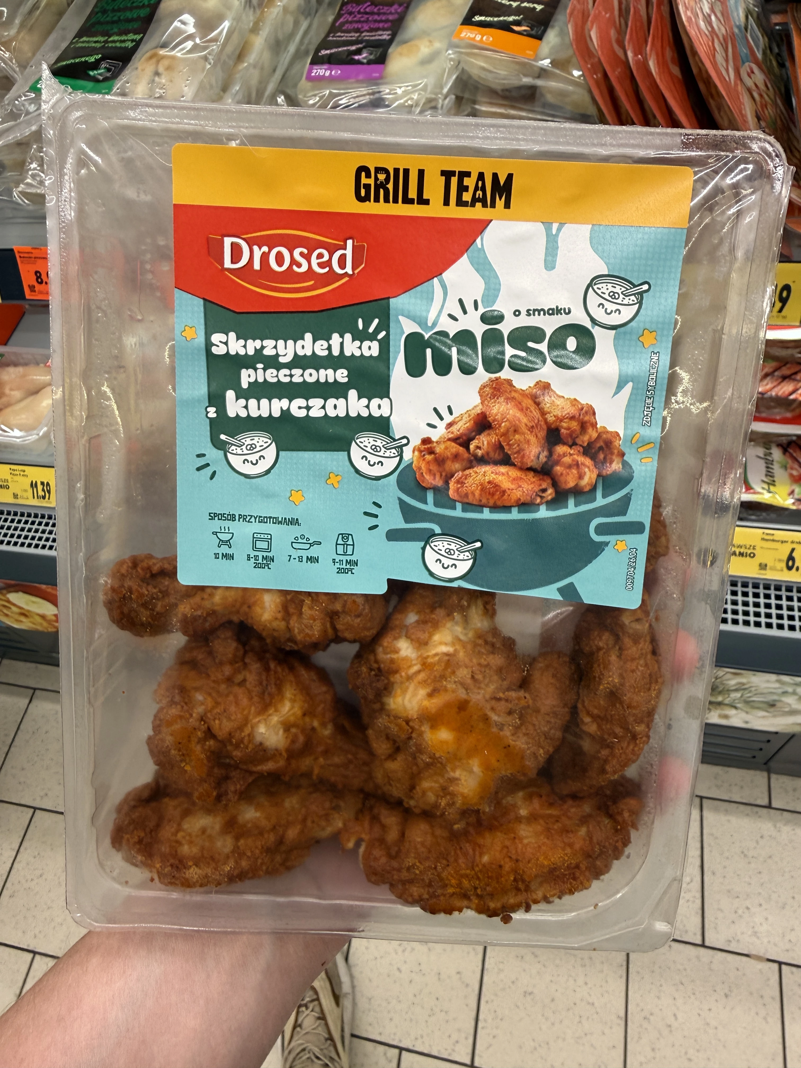 Drosed Skrzydełka pieczone z kurczaka o smaku miso Grill Team | 350g