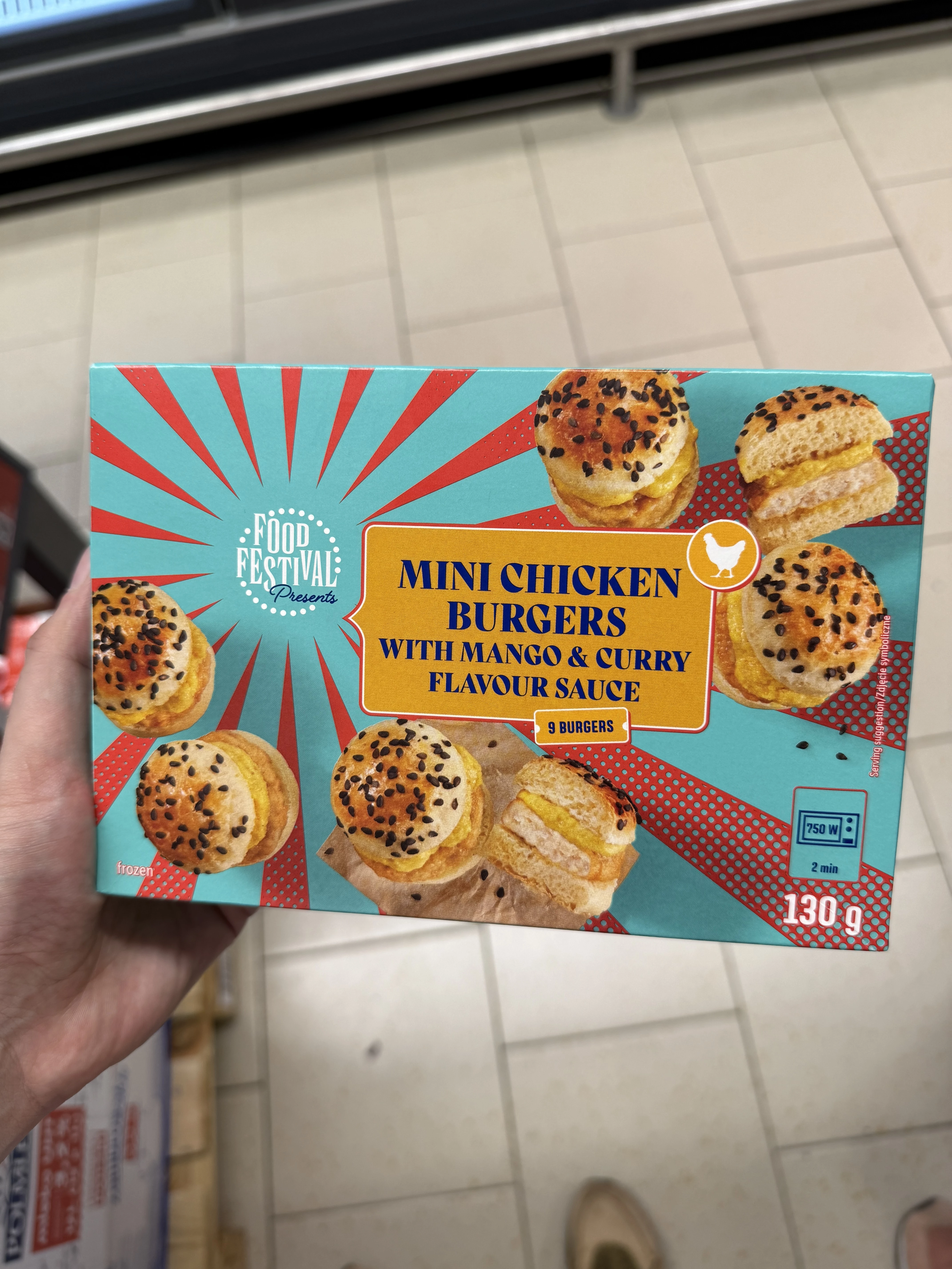 Food Festival Presents Mini Chicken Burgers with Mango & Curry Flavour Sauce | 130g