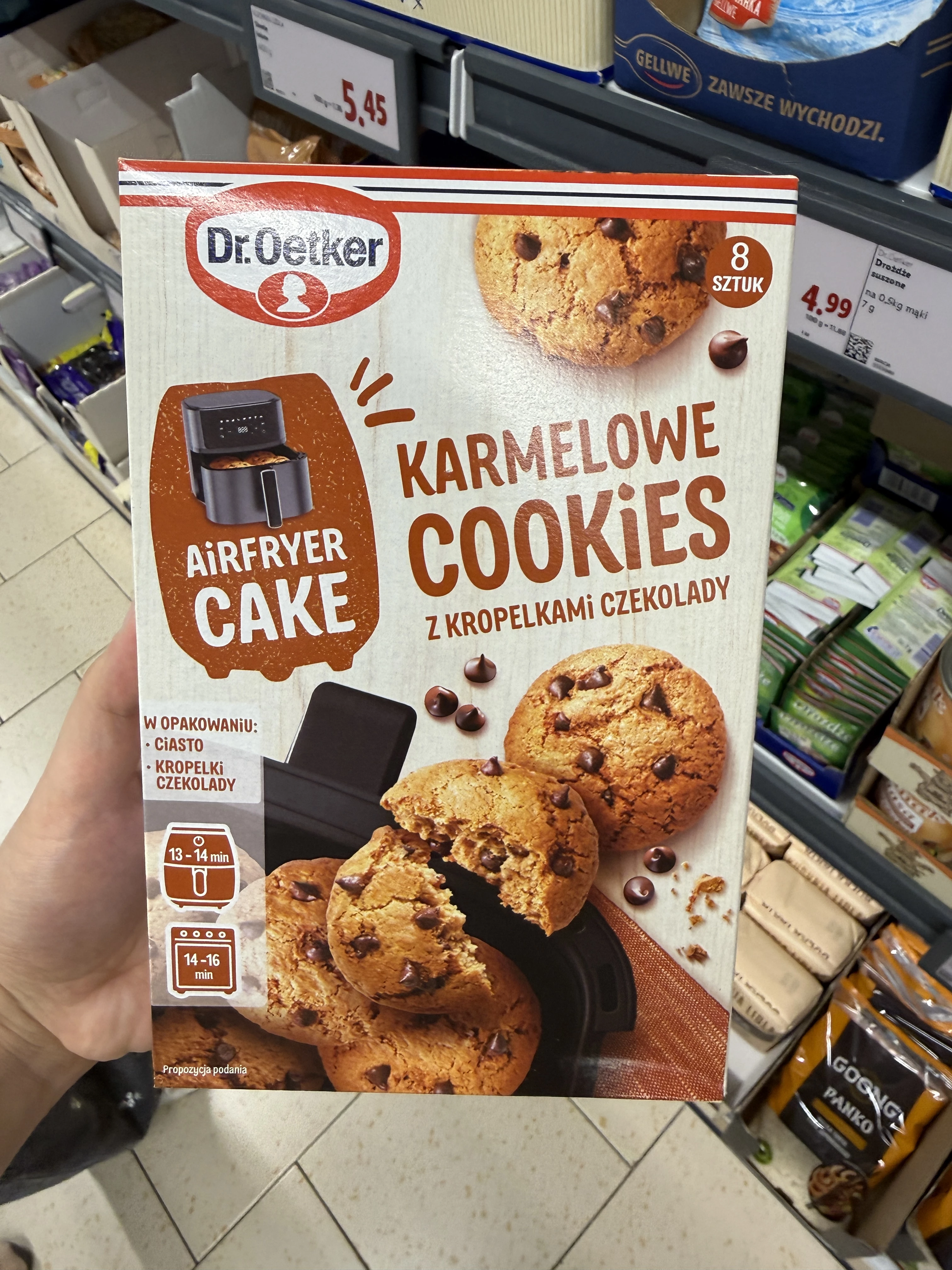 Dr. Oetker Karmelowe Cookies z kropelkami czekolady Airfryer Cakes | 280g