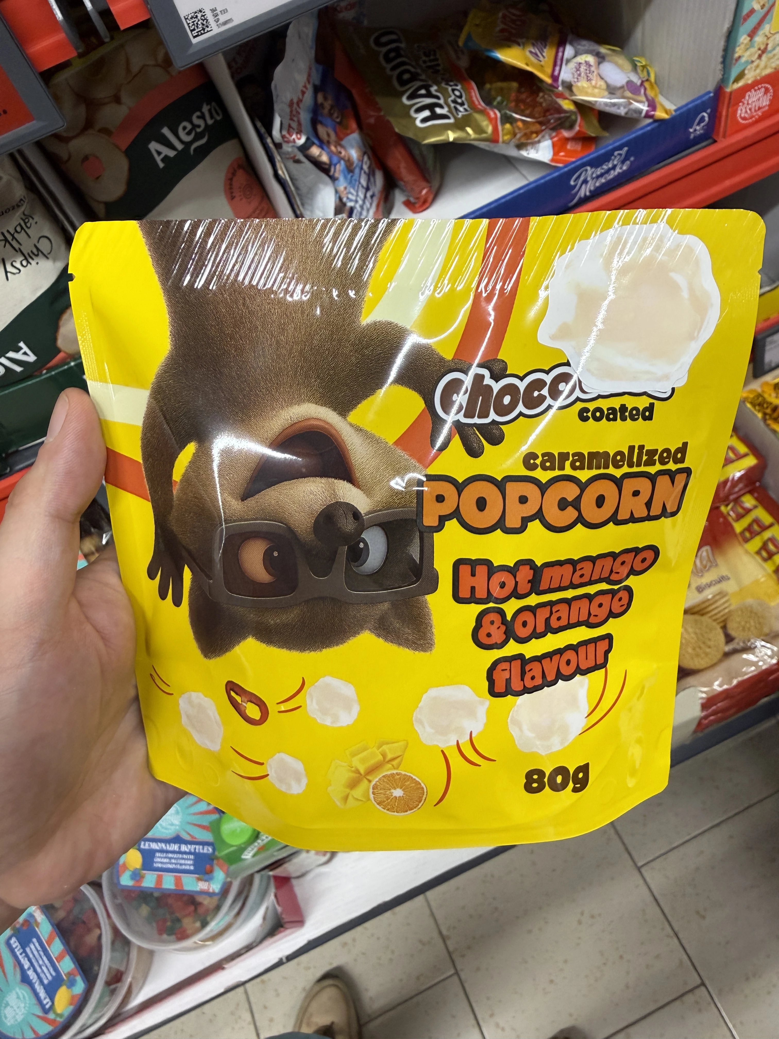 Boomza Choco coated caramelized Popcorn Hot mango & orange flavour | 80g