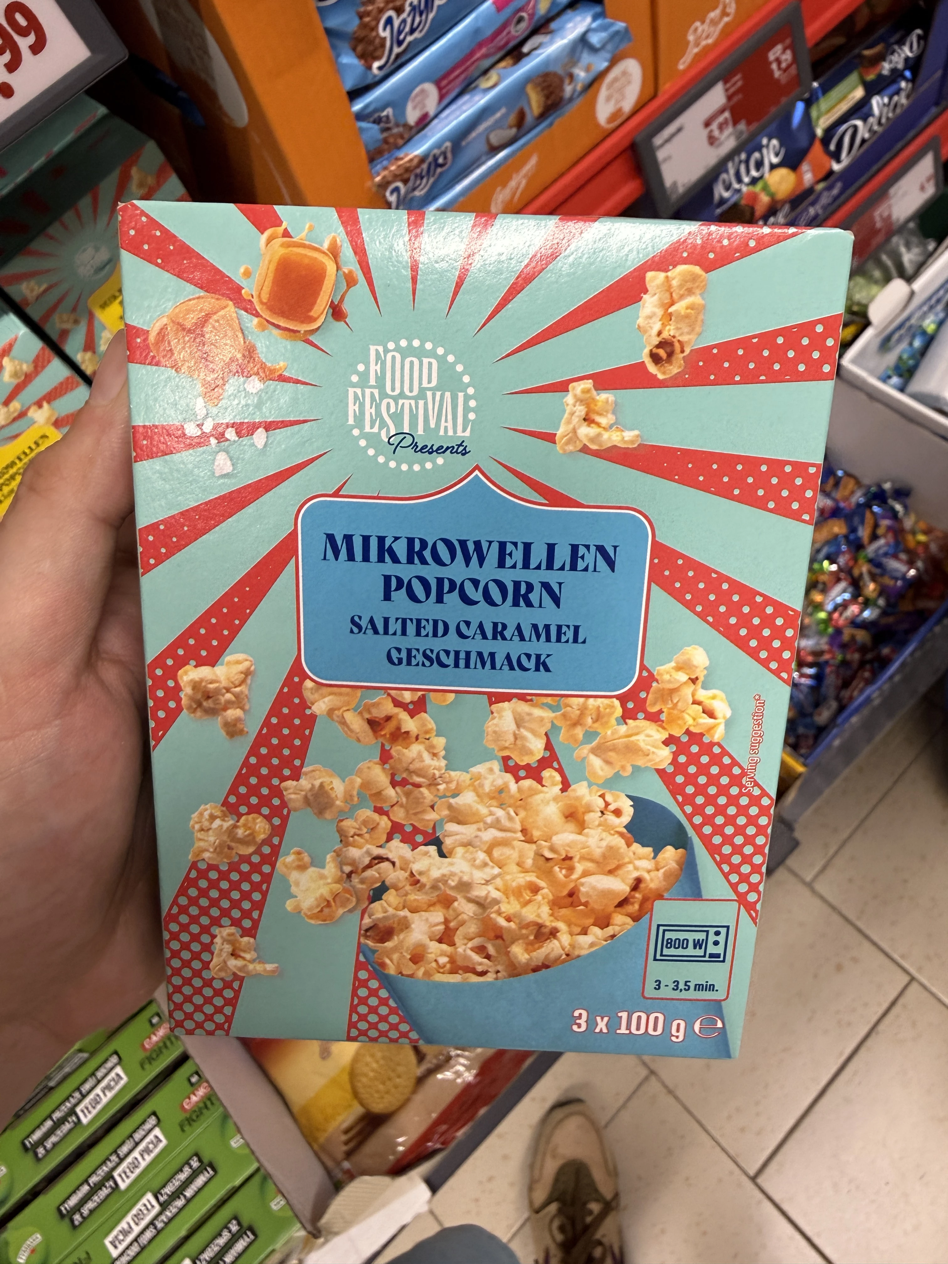 Food Festival Presents Mikrowellen Popcorn Salted Caramel Geschmack | 300g