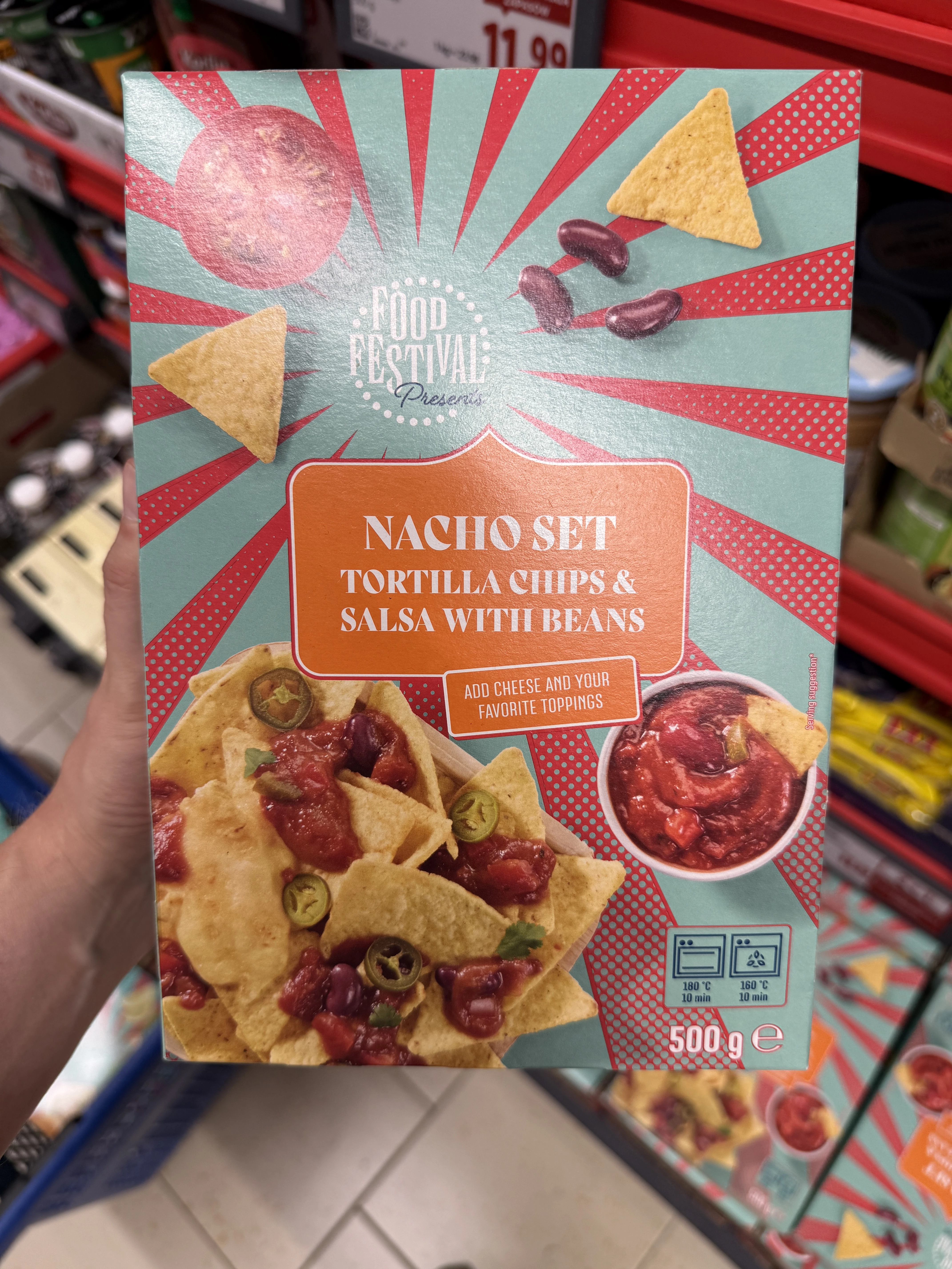 Food Festival Presents Nacho Set Tortilla Chips & Salsa with Beans |