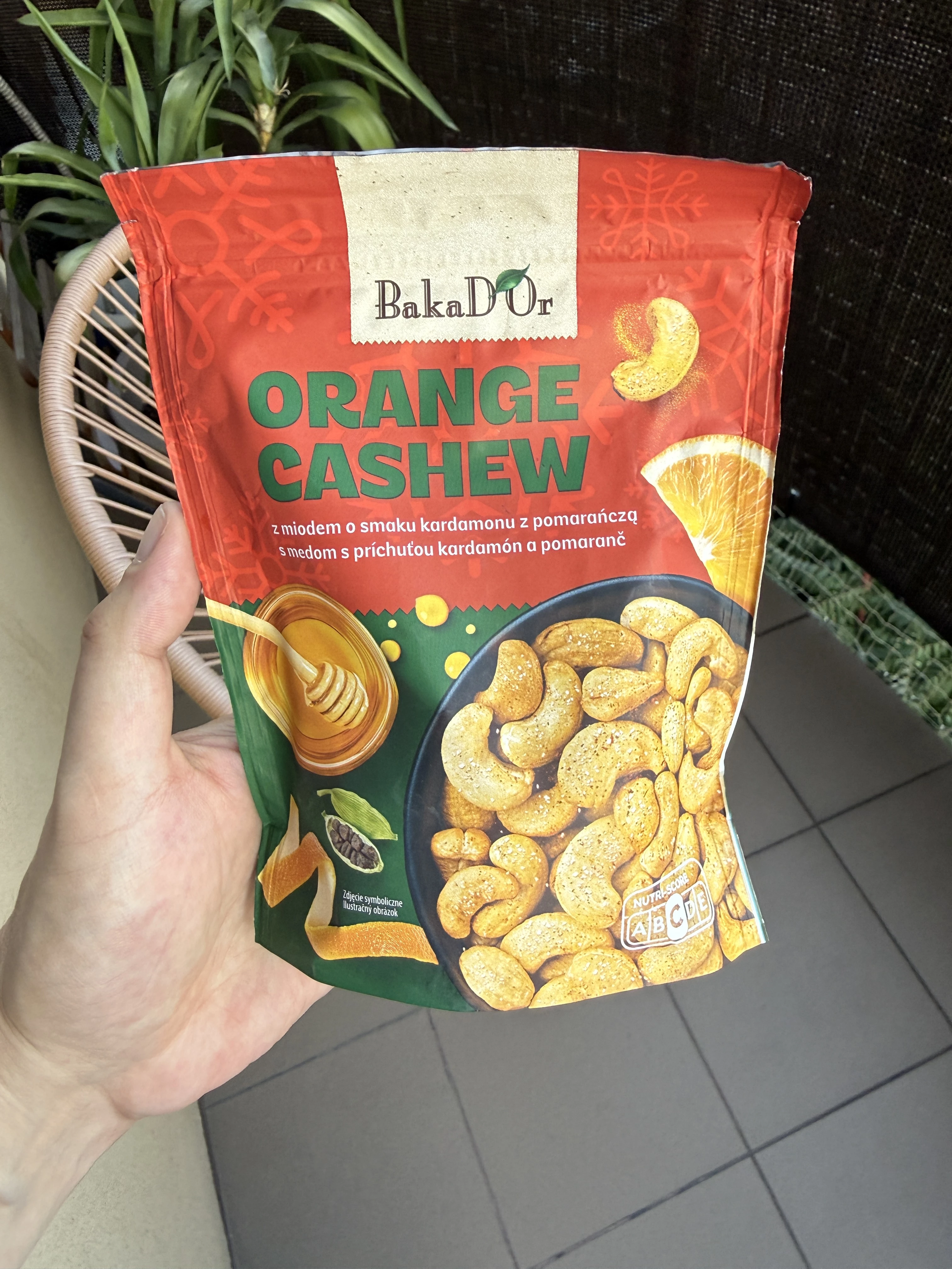 BakaDOr Orange Cashew orzechy nerkowca z miodem o smaku kardamonu z pomarańczą | 150g