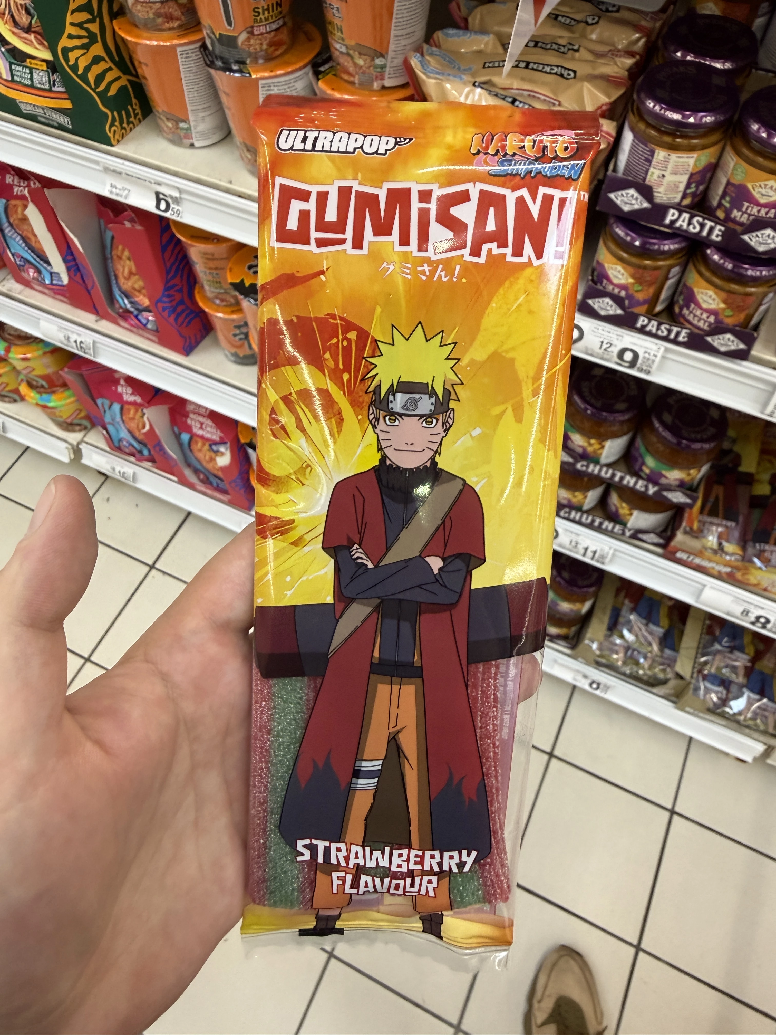 UltraPop Gumisan Naruto Strawberry Ribbon Candies | 75g