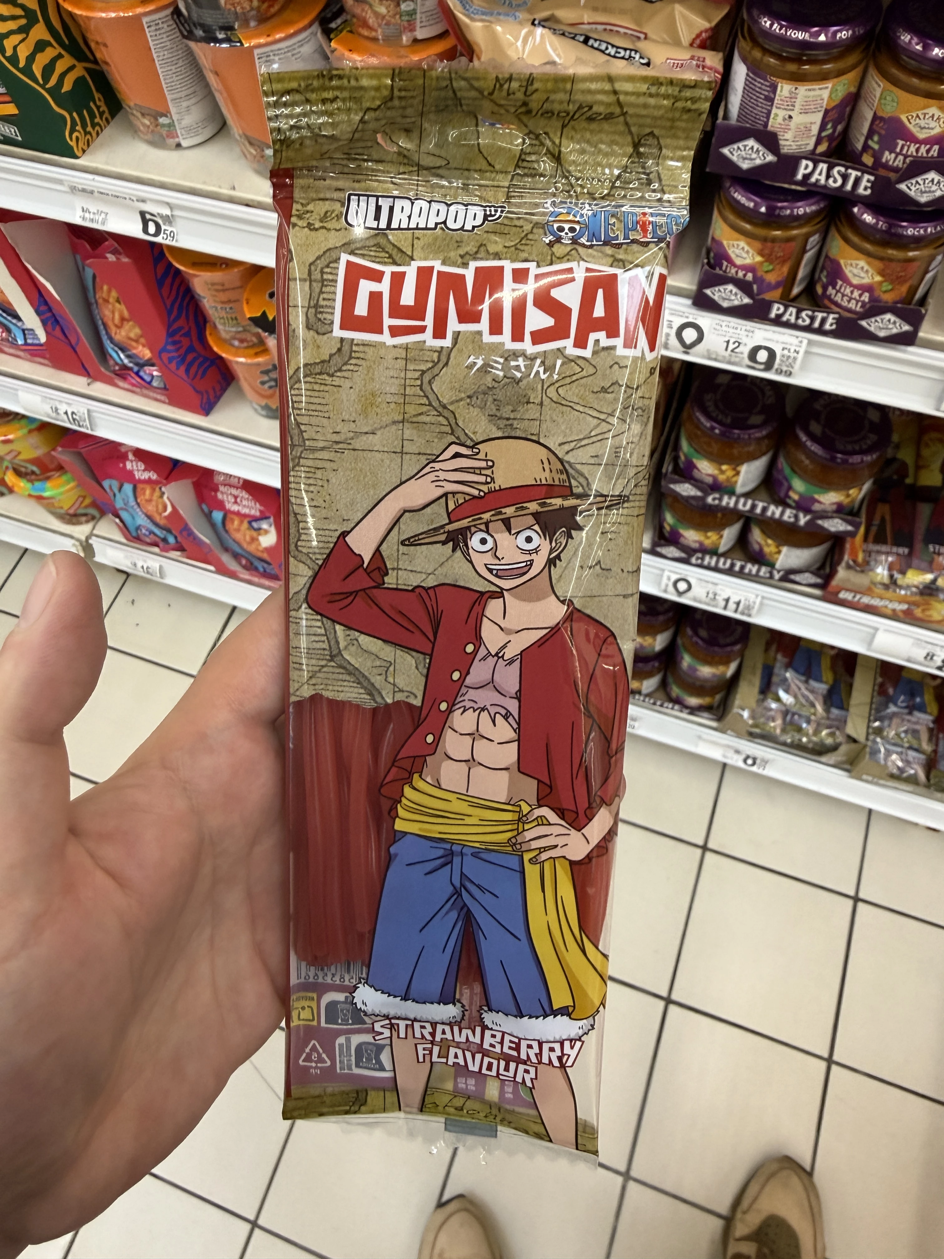 Ultrapop Gumisan One Piece Luffy Strawberry Laces | 75g