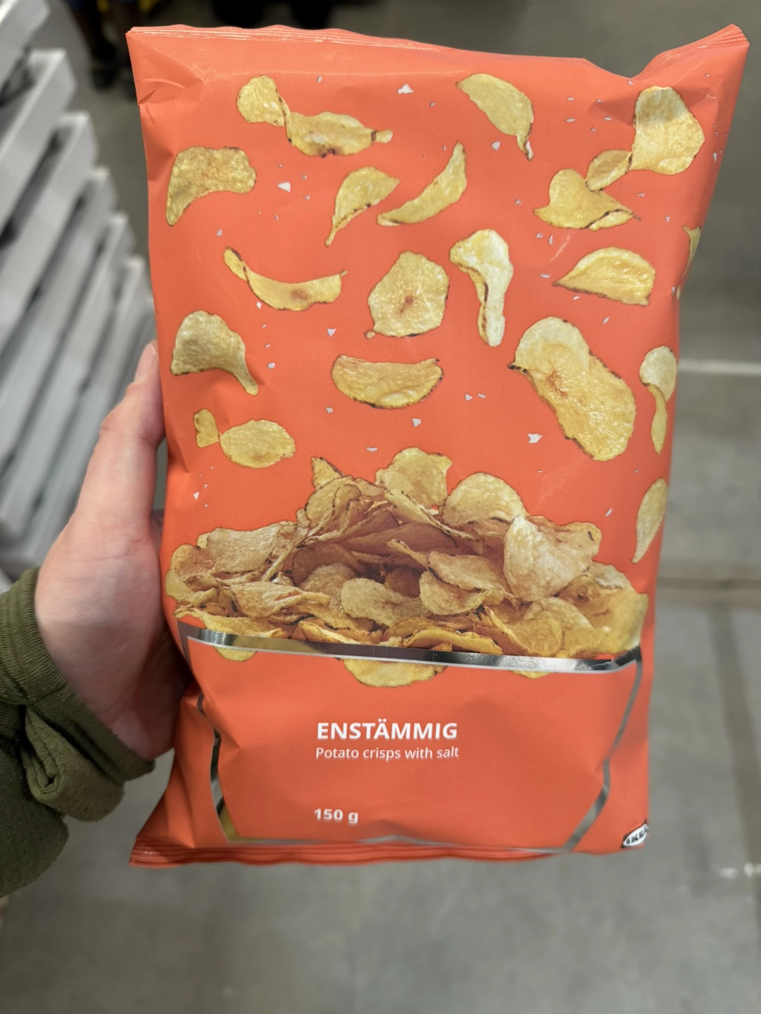 IKEA ENSTÄMMIG chipsy ziemniaczane solone | 150g
