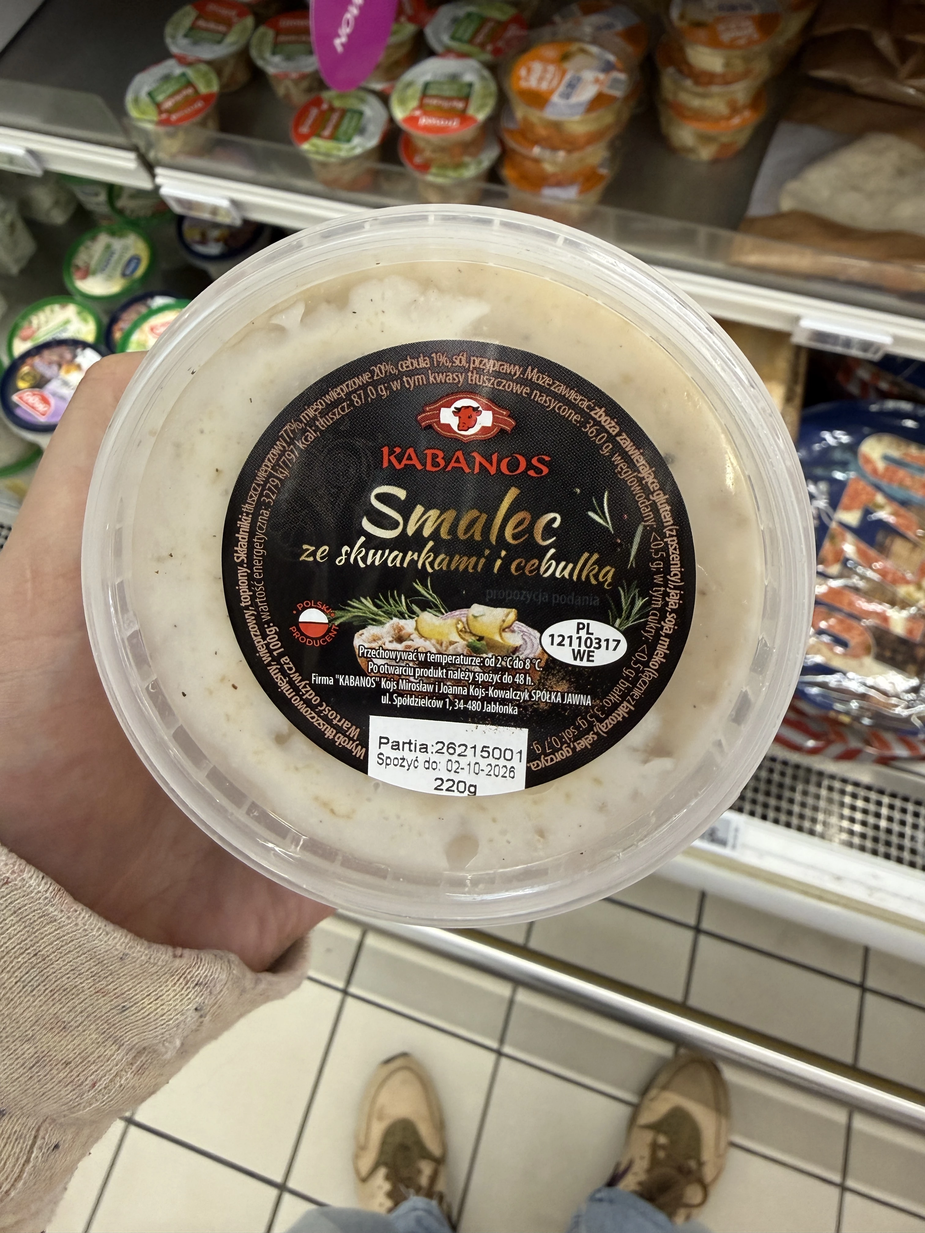 Kabanos Smalec ze skwarkami i cebulką | 220g