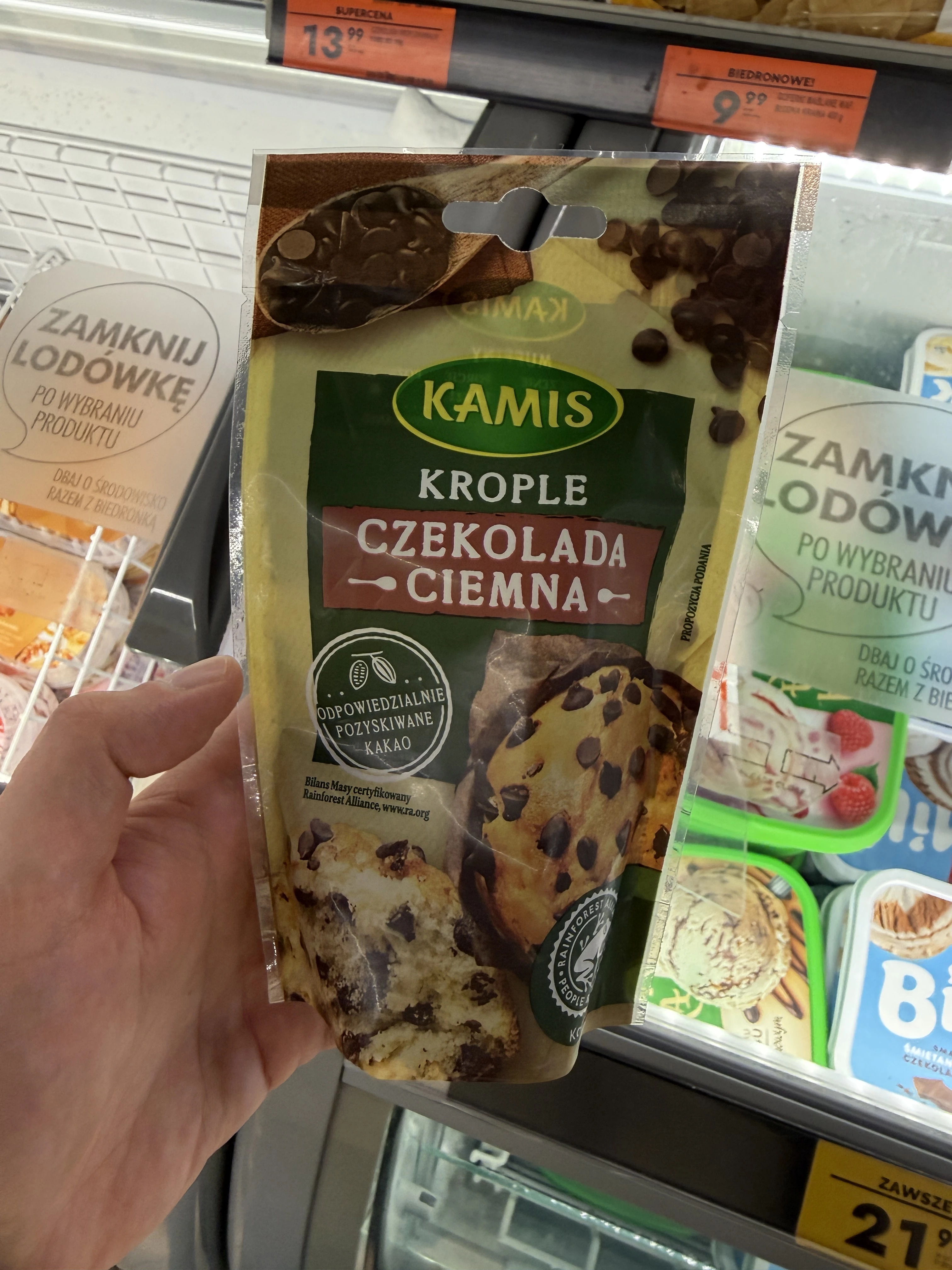 Kamis Czekolada ciemna krople | 100g
