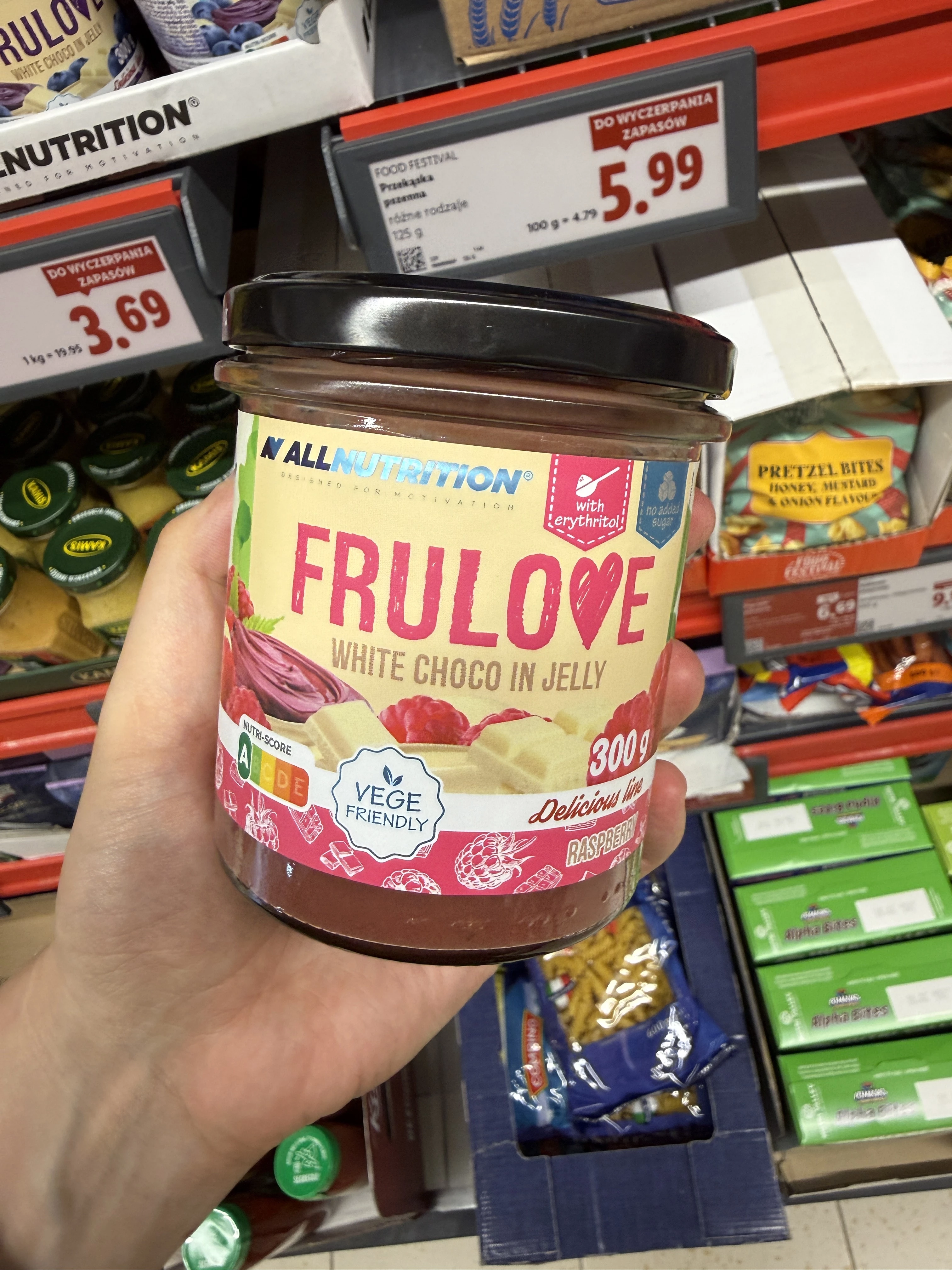 AllNutrition Frulove White Choco in Jelly Raspberry | 300g