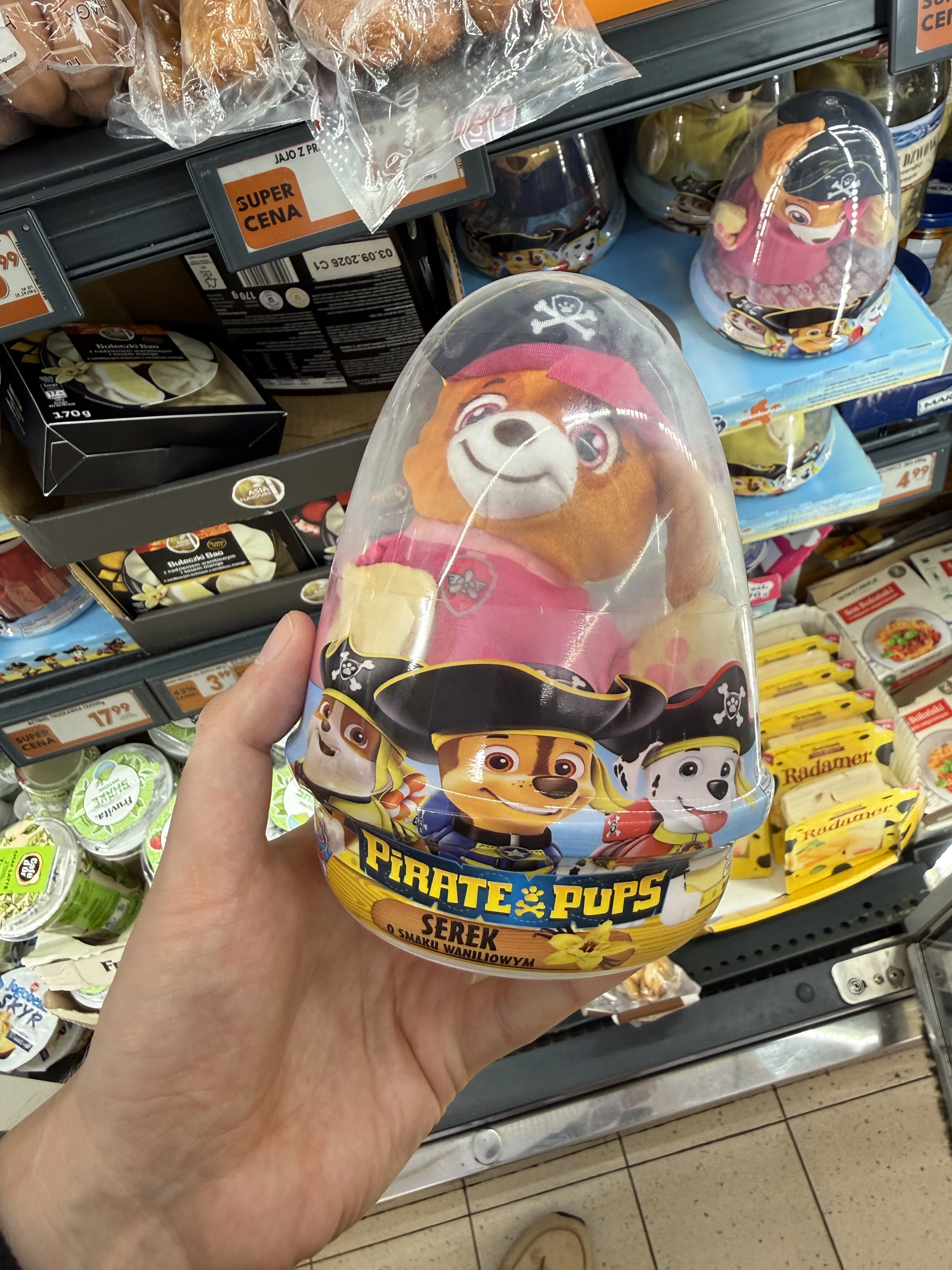 Dairy 4 Fun PAW Patrol Pirate Pups serek waniliowy z maskotką | 160g