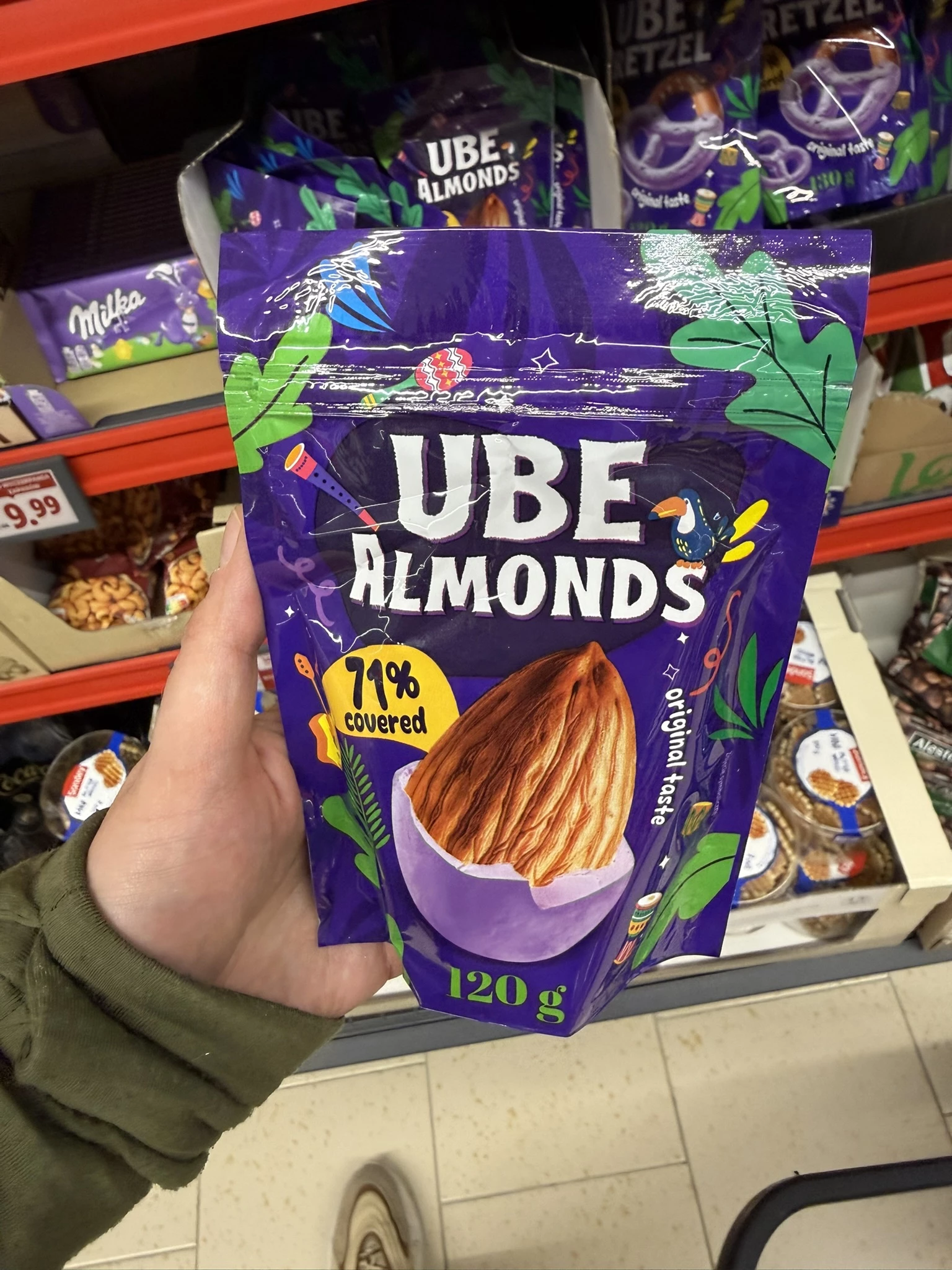 Meltié Migdały w białej czekoladzie z ube | 120g