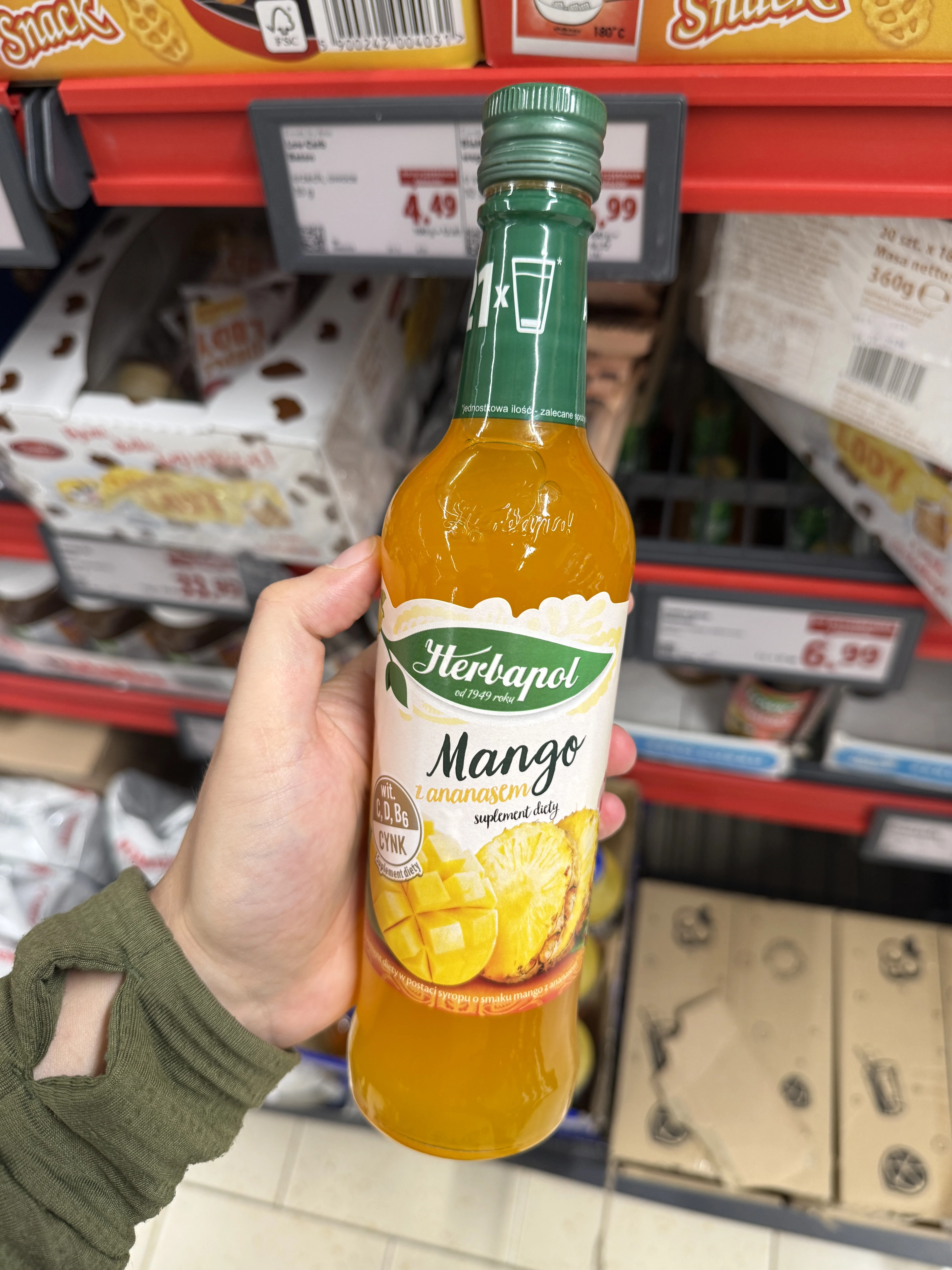 Herbapol Mango z ananasem suplement diety syrop | 420ml