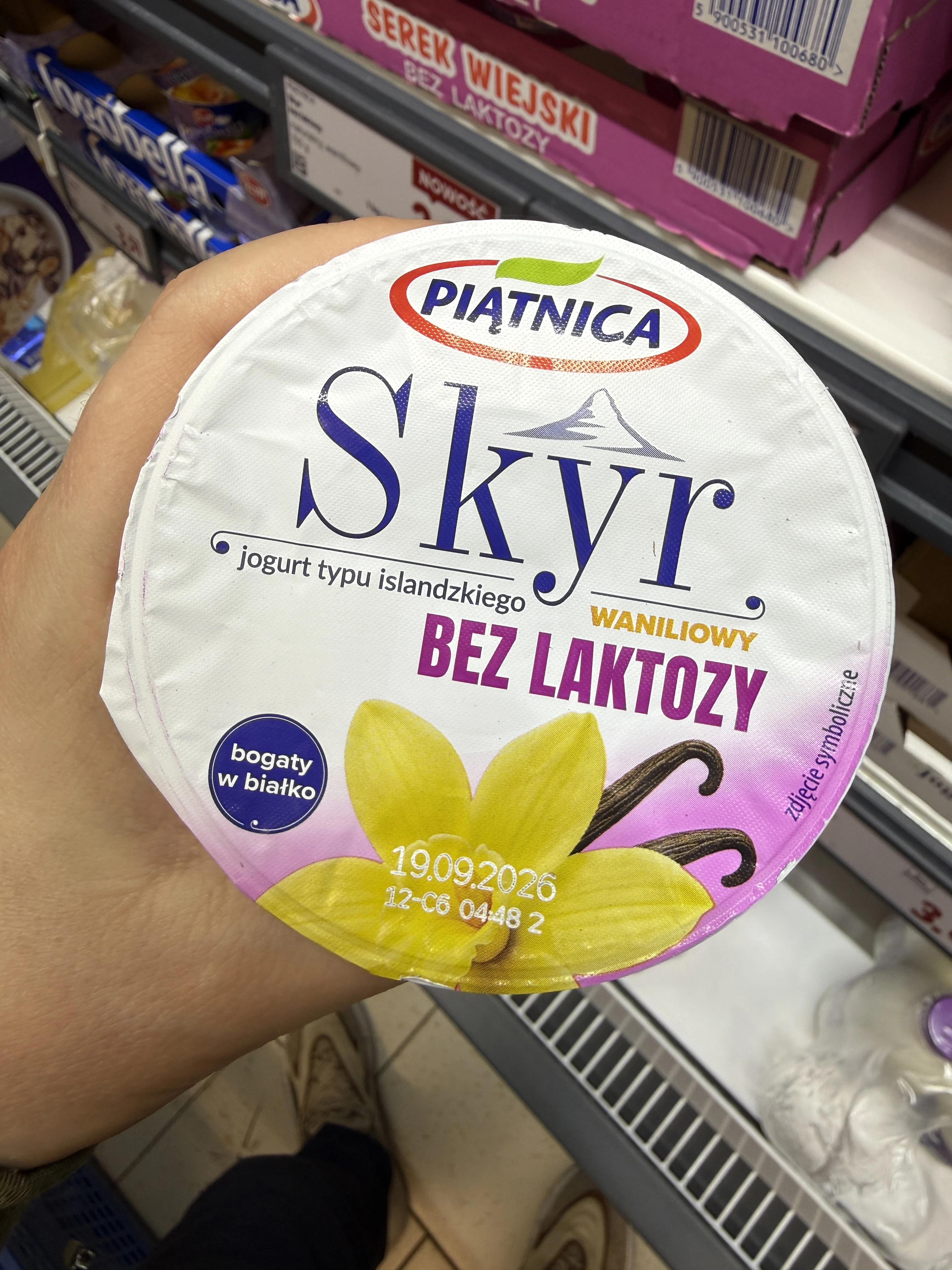 Piątnica Skyr waniliowy bez laktozy | 150g