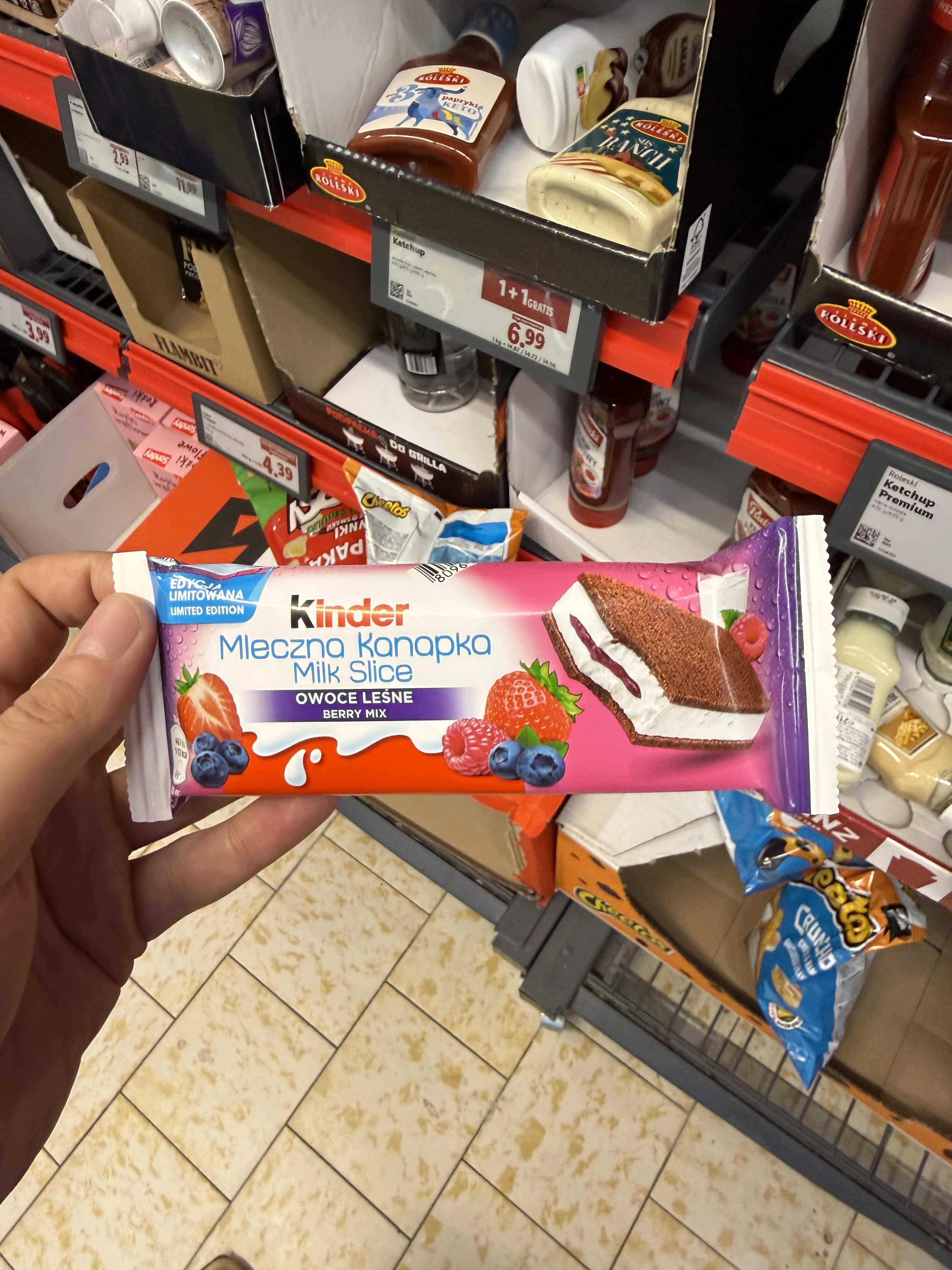 Kinder Mleczna Kanapka / Milk Slice – Owoce Leśne / Berry Mix | 28g