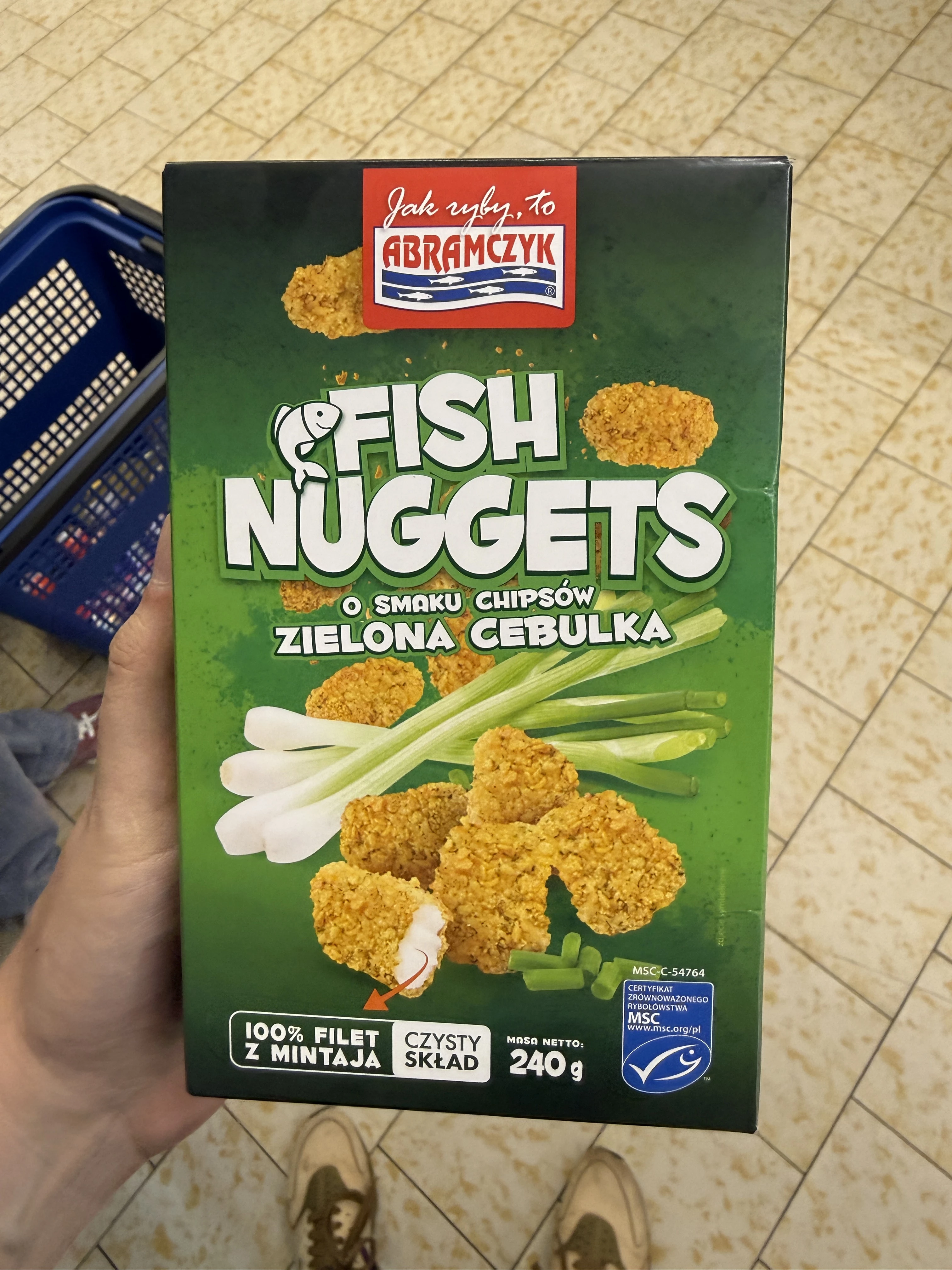 Abramczyk Fish Nuggets o smaku chipsów zielona cebulka | 240g