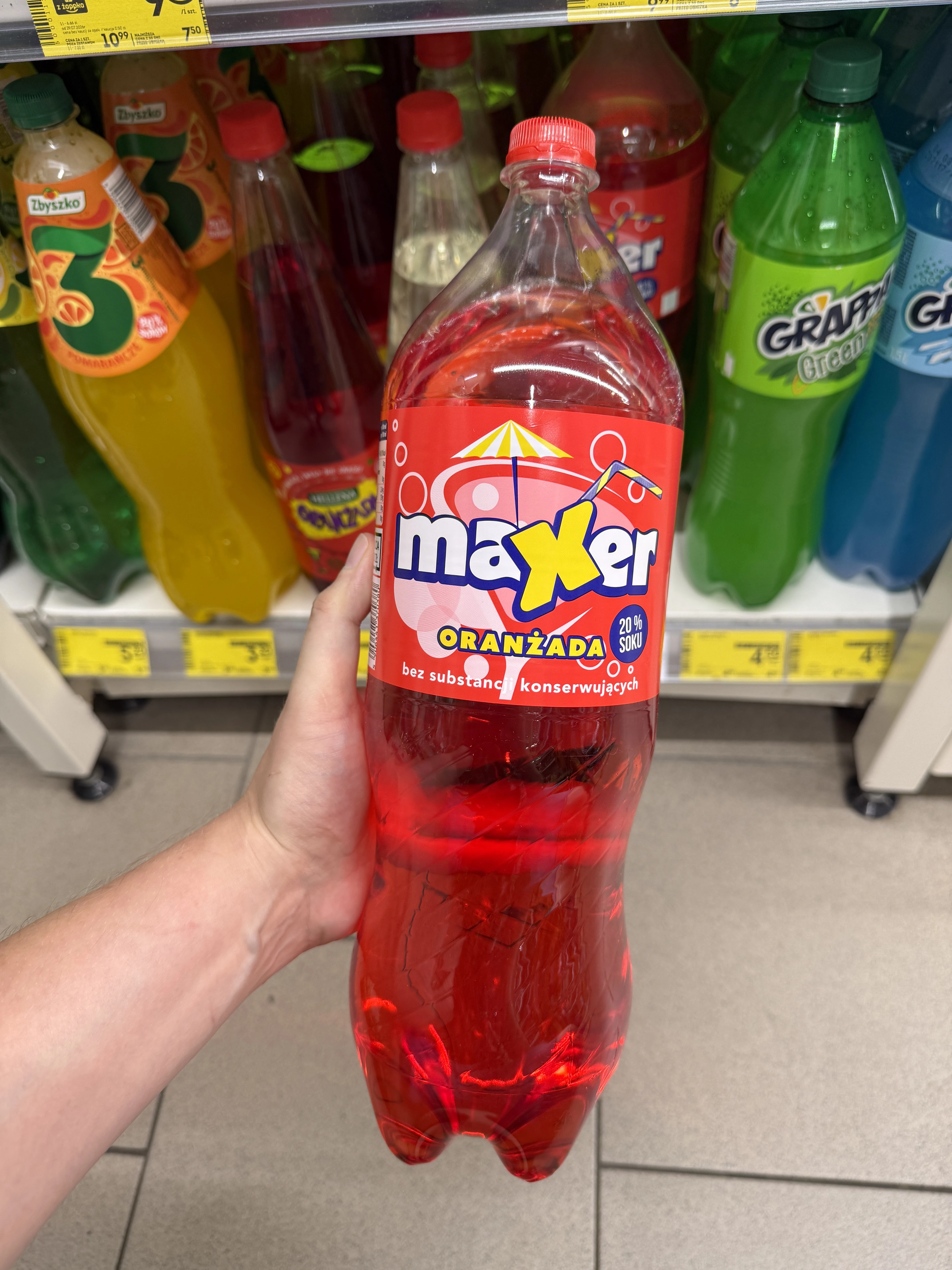 Maxer Napój gazowany oranżada czerwona | 2000ml