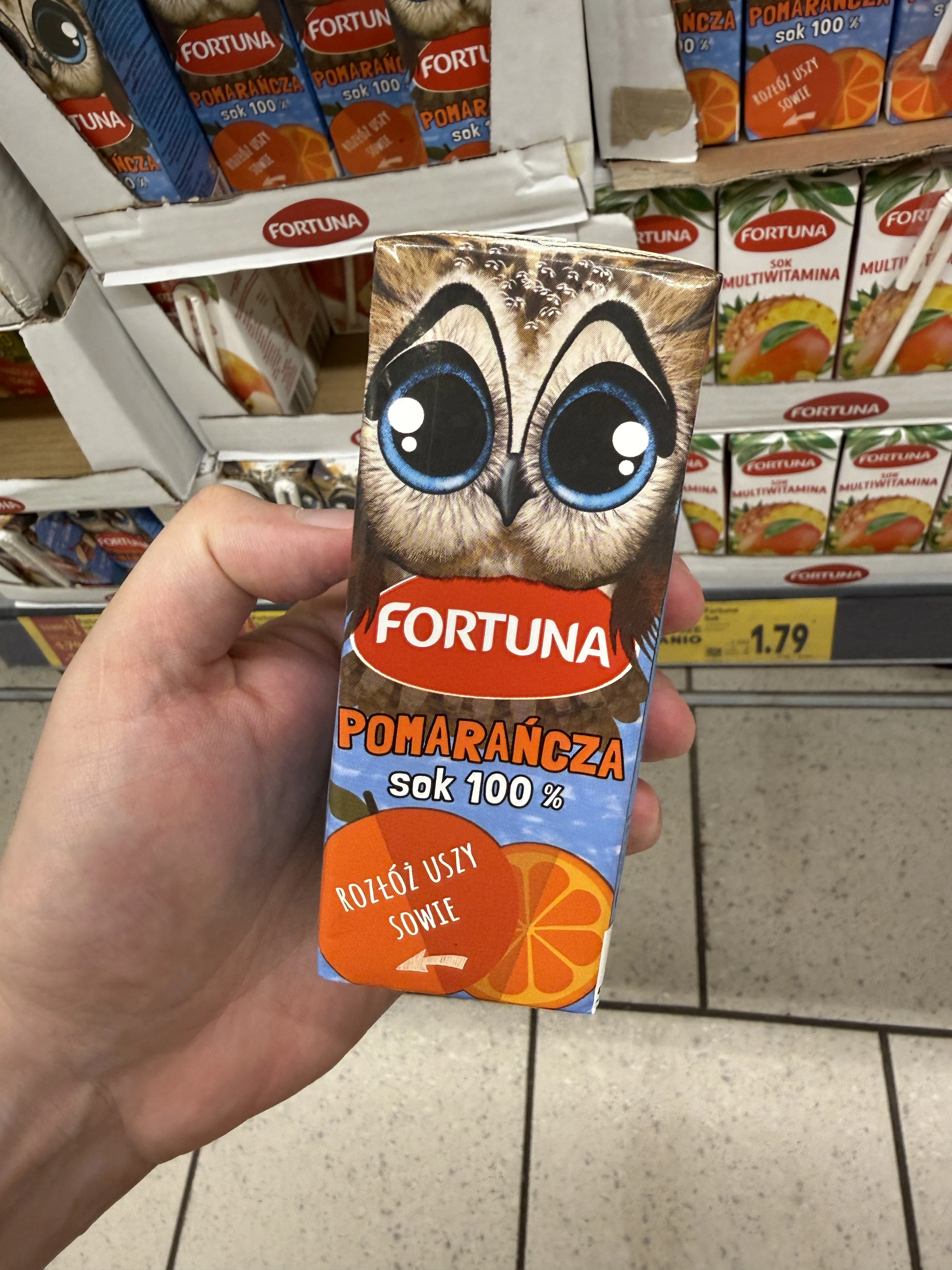 Fortuna Sok 100% Pomarańcza Sowa | 200ml