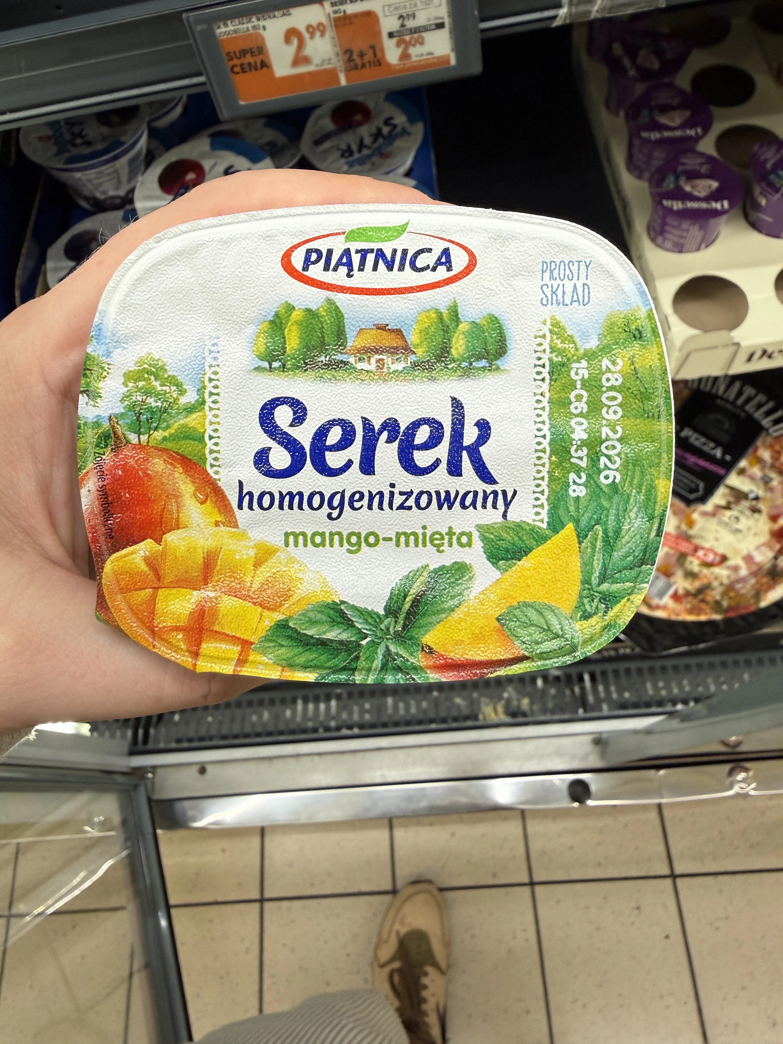 Piątnica Serek homogenizowany mango-mięta | 150g