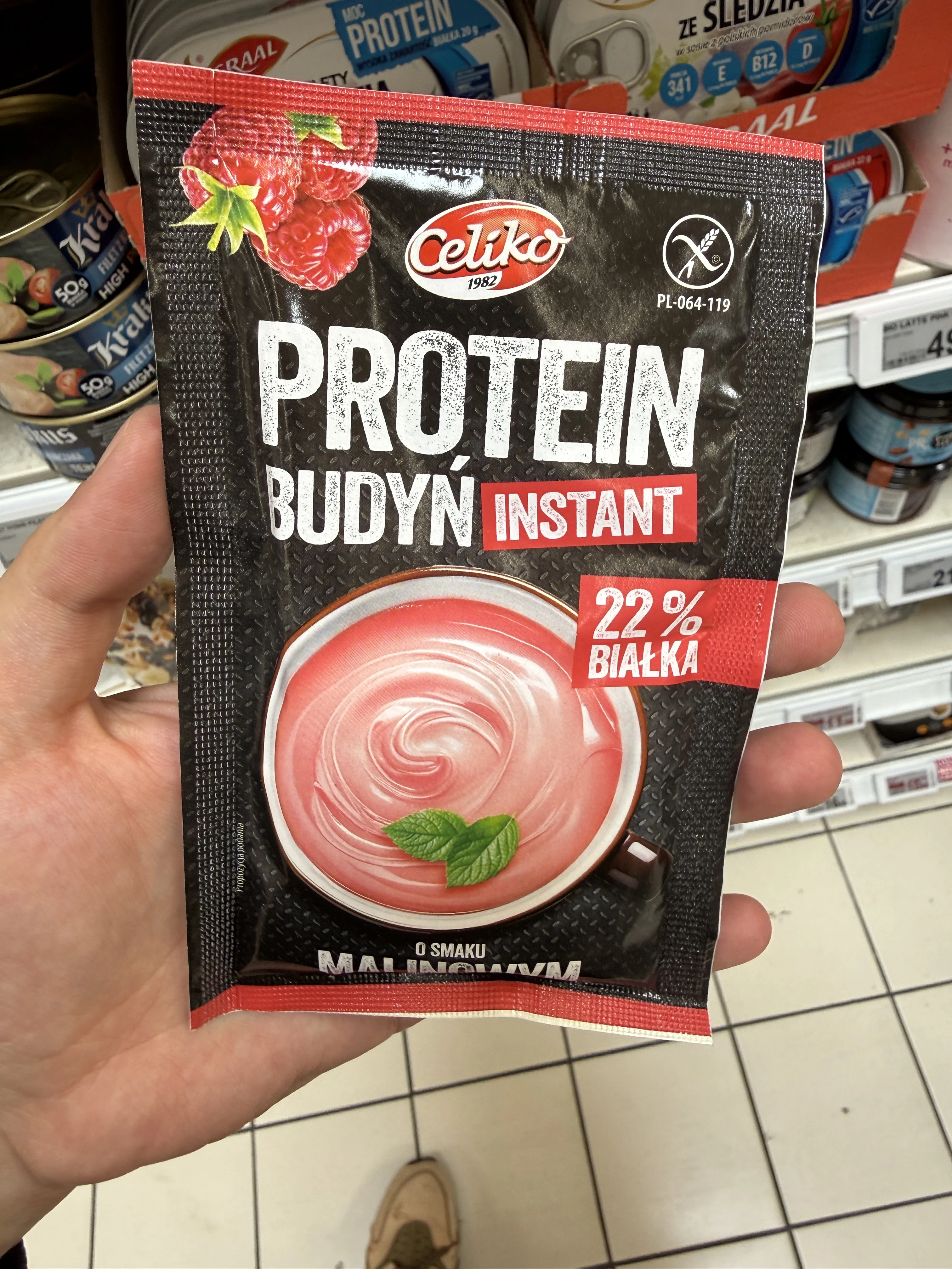 Celiko Budyń Proteinowy Instant o smaku malinowym | 40g