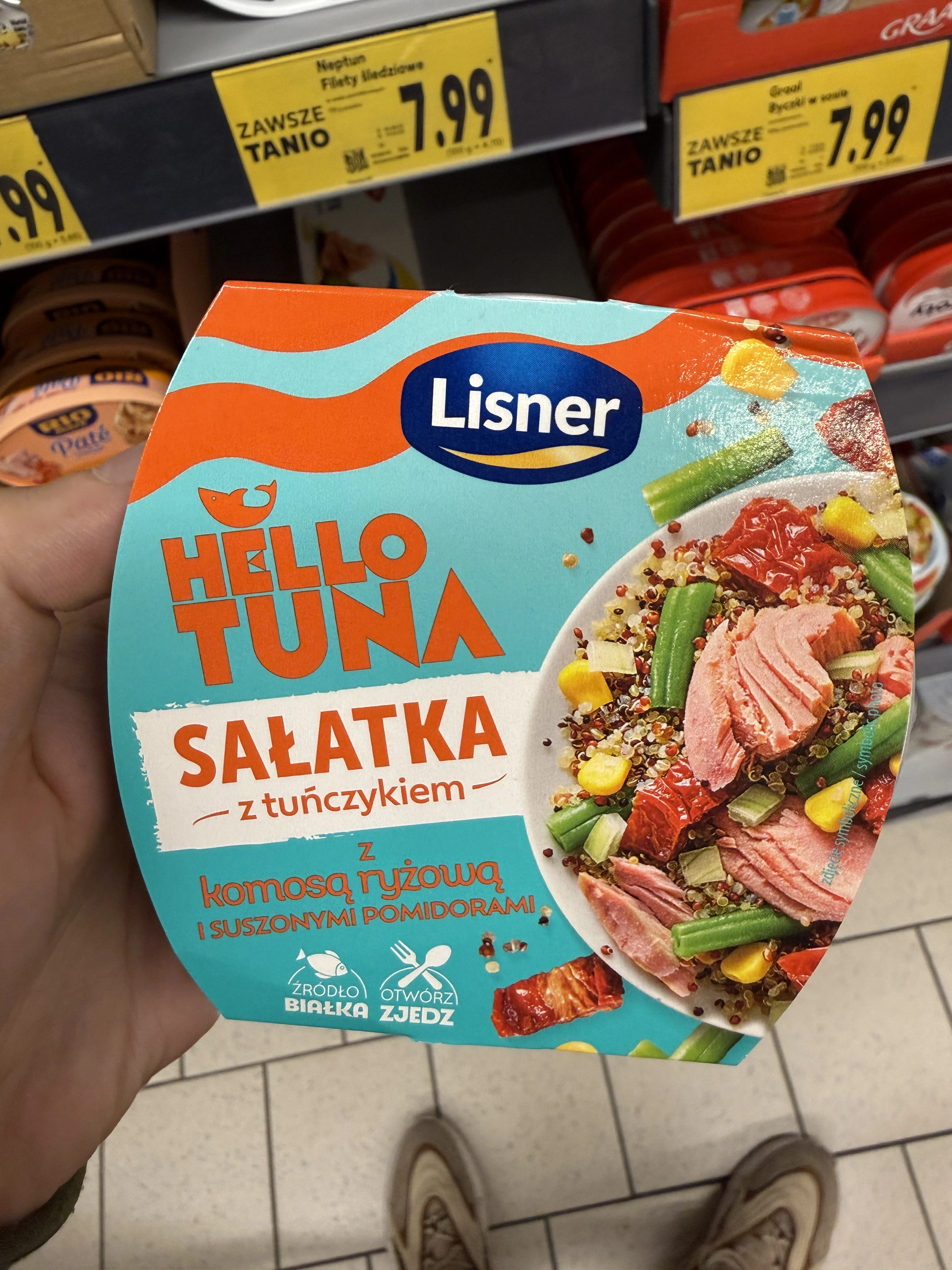 Lisner Hello Tuna Sałatka z tuńczykiem z komosą ryżową i suszonymi pomidorami | 160g
